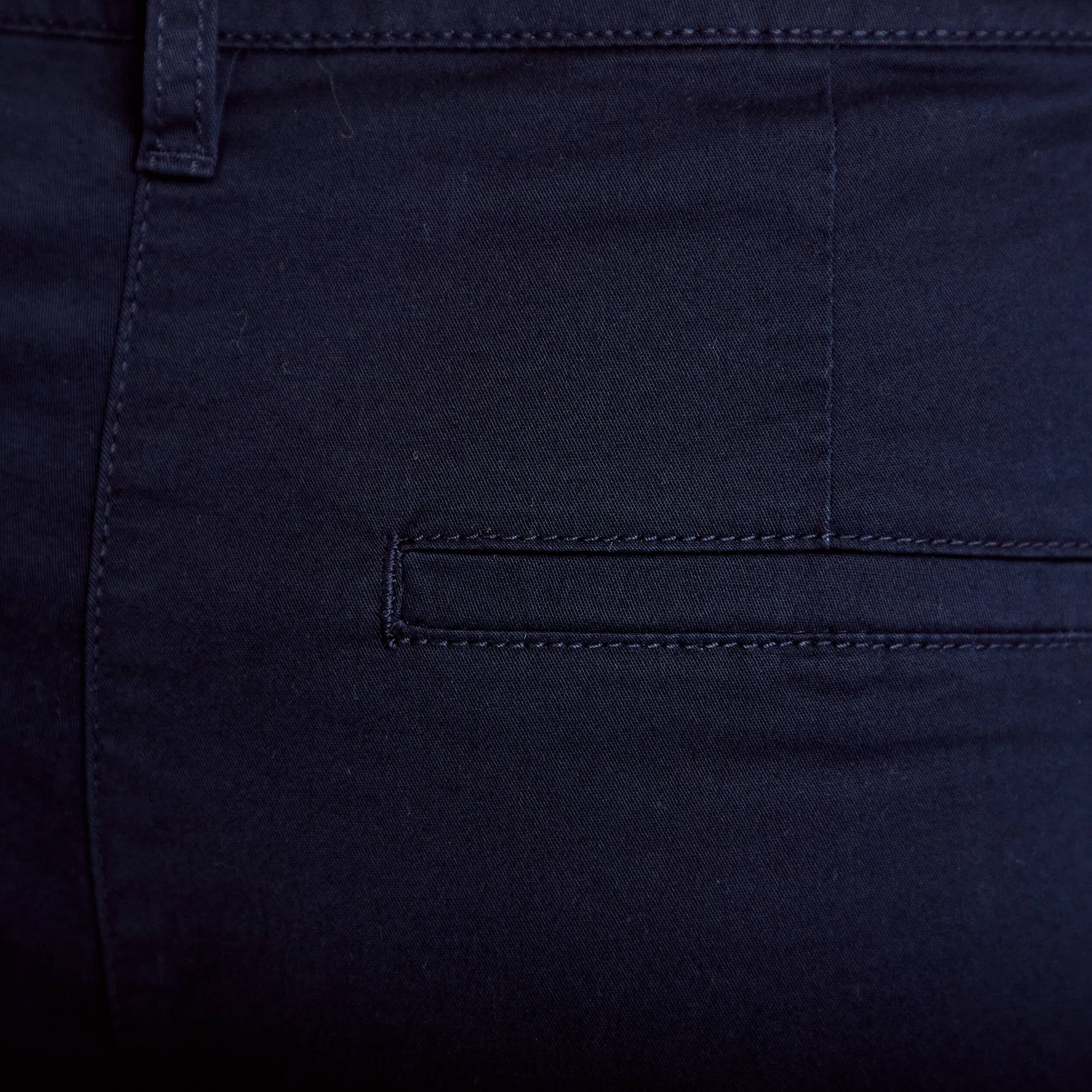 Pantalon chino 7/8&egrave;me bleu marine femme