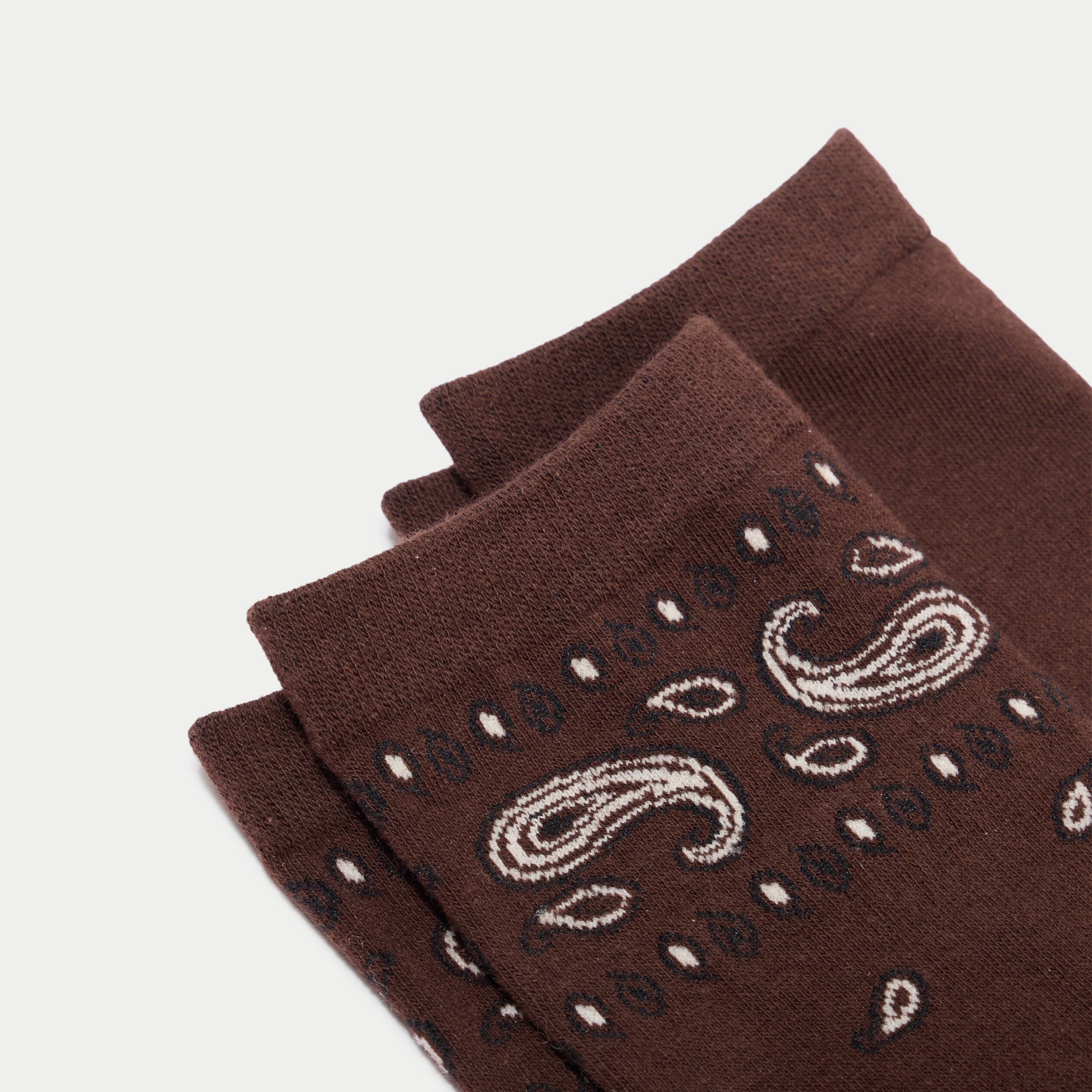Lot de 2 paires de chaussettes marron fonc&eacute; femme