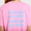 T-shirt droit col rond manches courtes rose corail femme