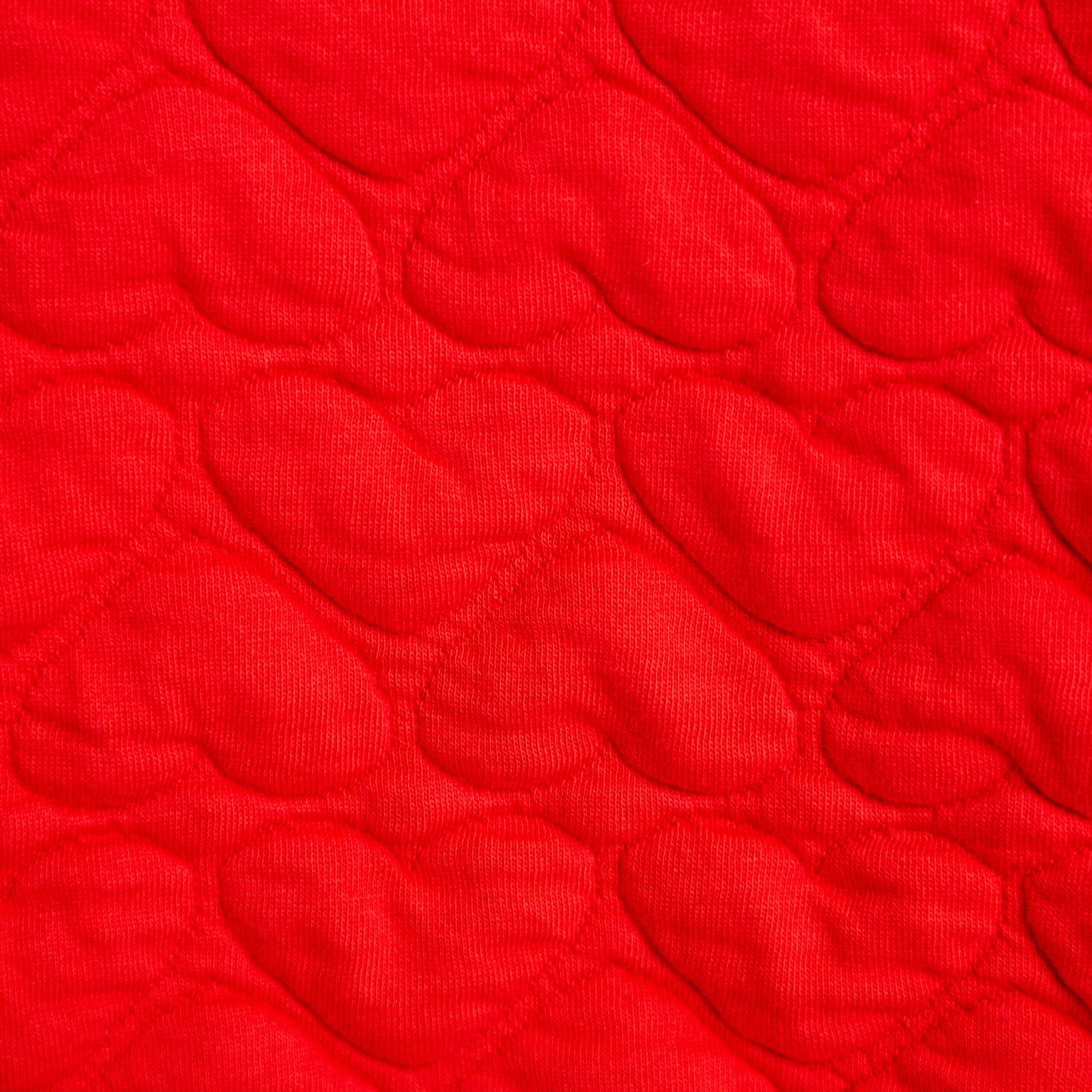 Gilet droit col v manches longues rouge femme