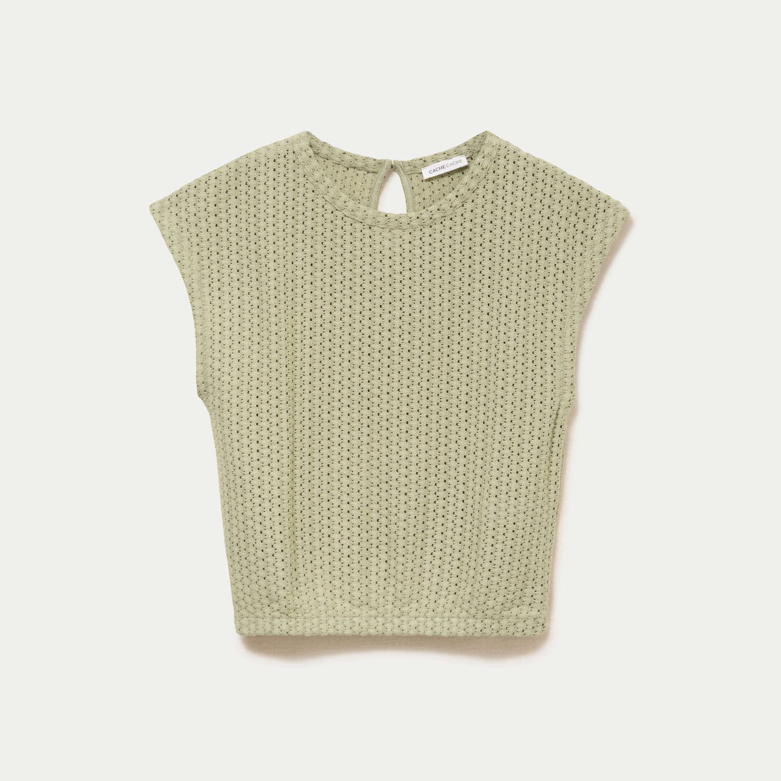 D&eacute;bardeur ajour&eacute; vert kaki femme