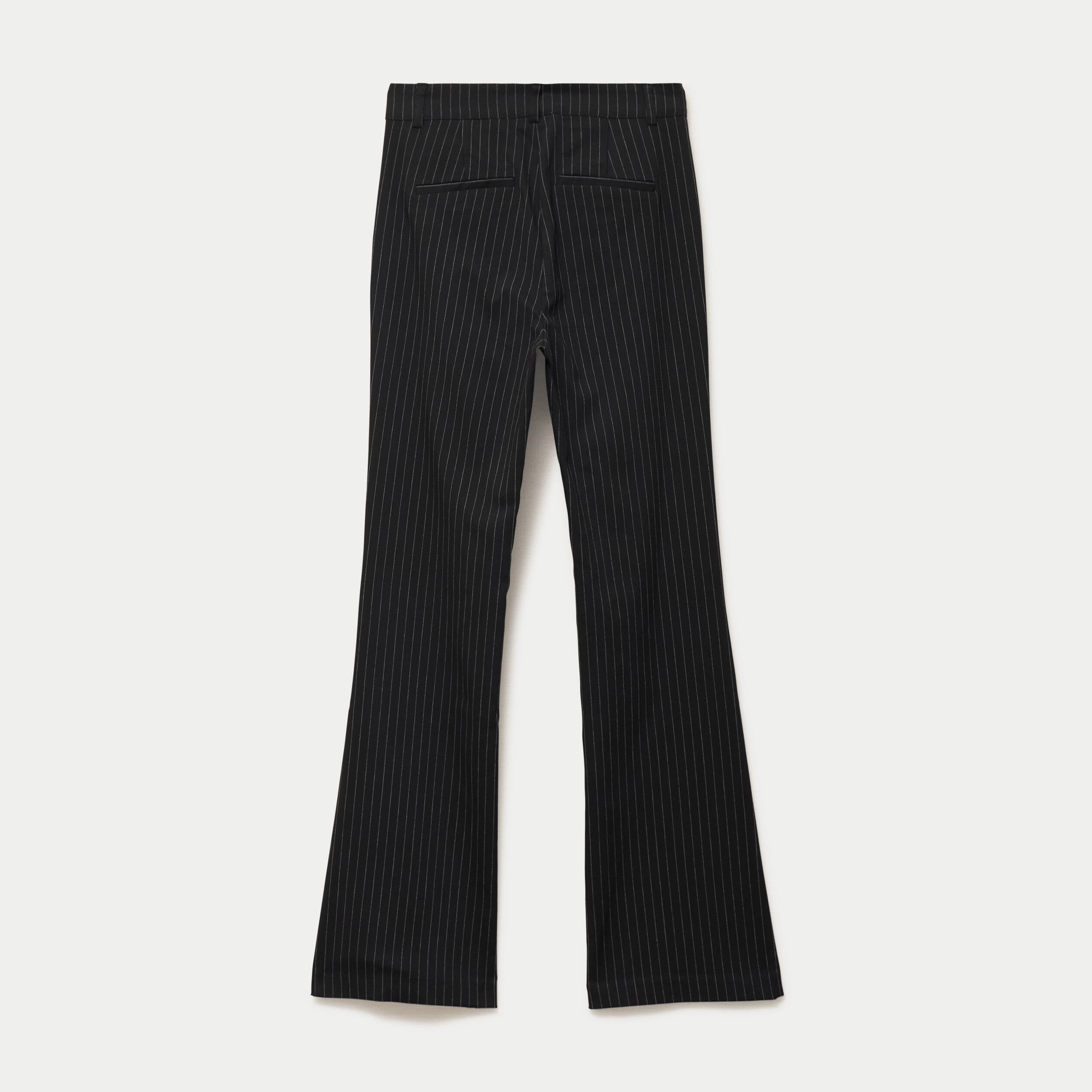 Pantalon bootcut taille haute noir femme