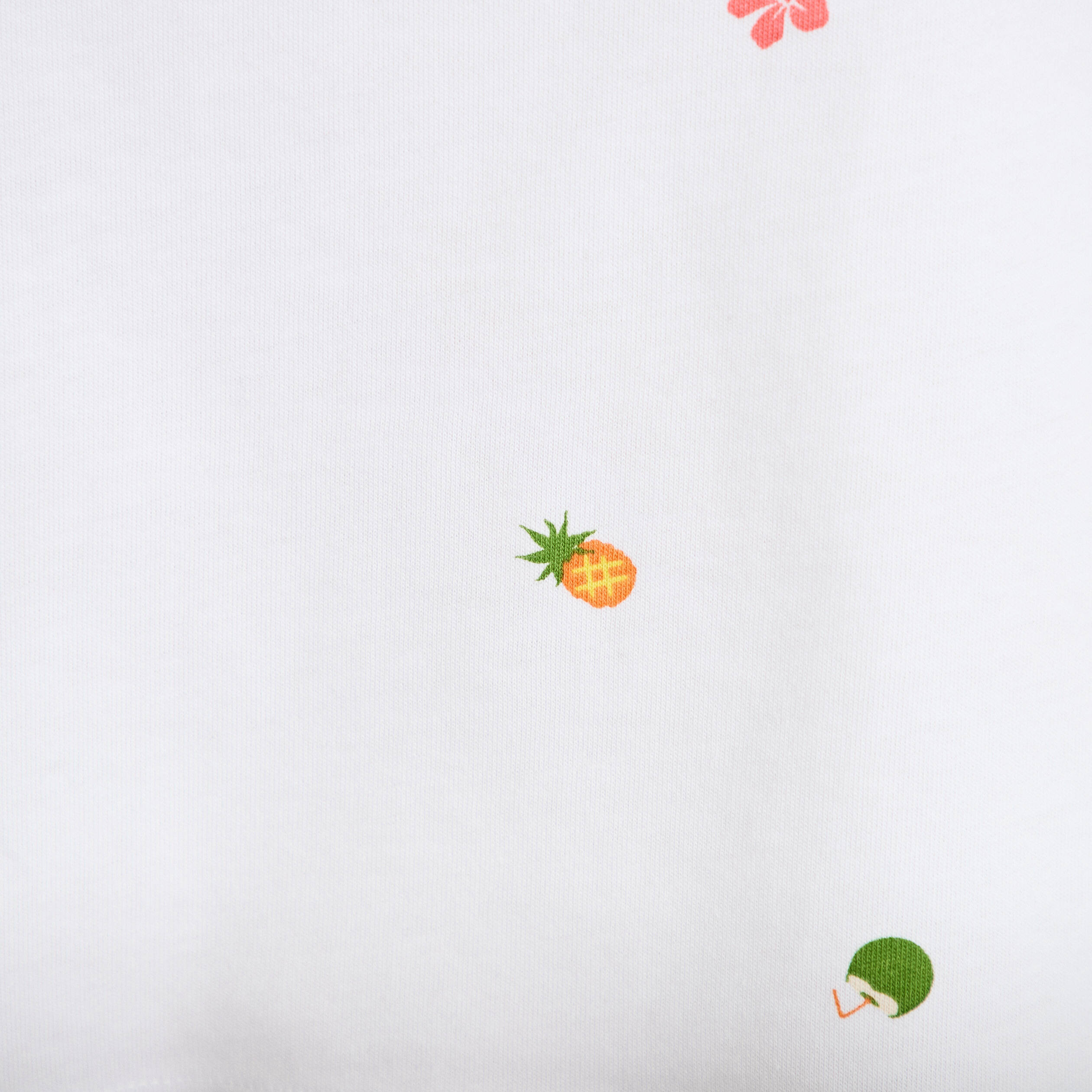 T-shirt droit cropped manches courtes blanc femme