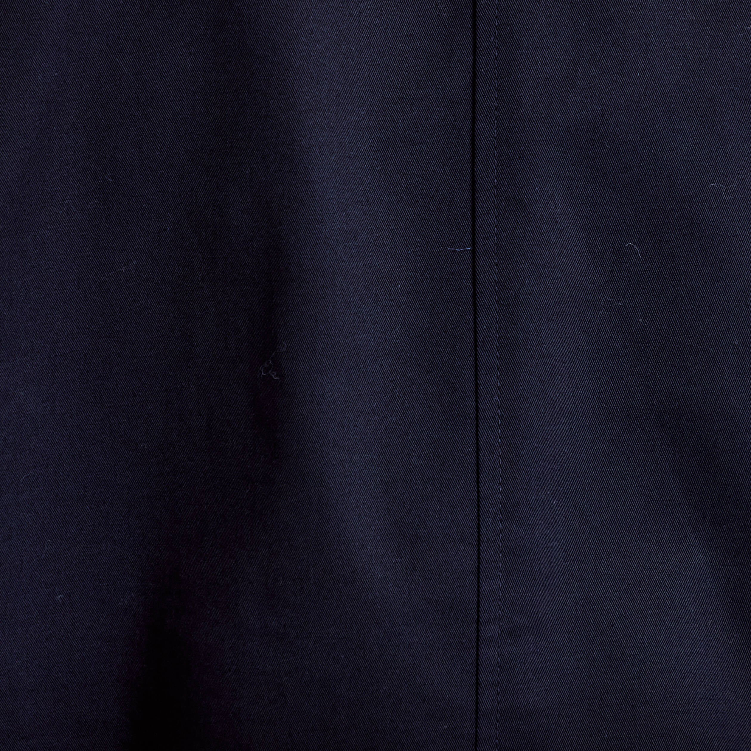 Trench droit court col tailleur bleu marine femme