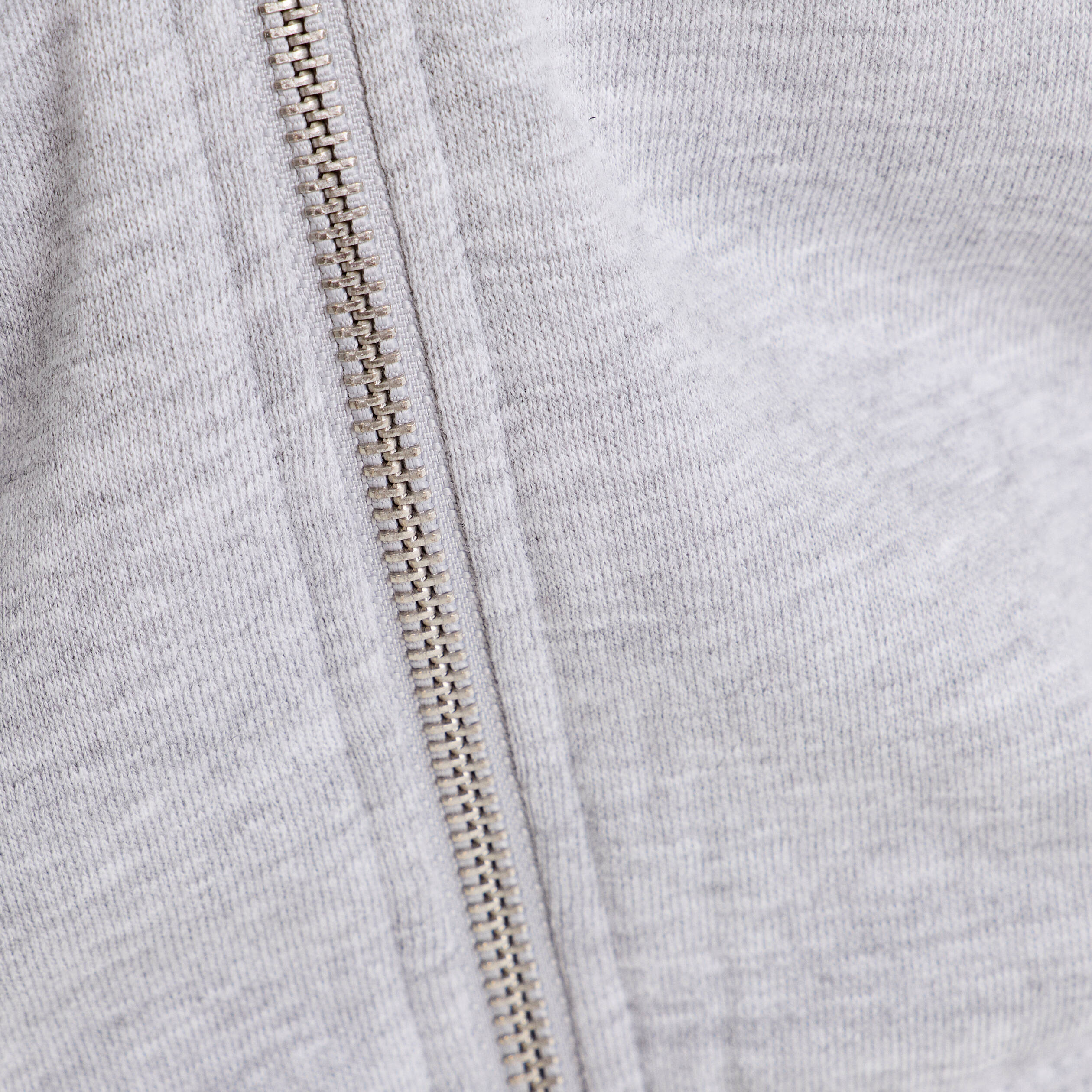 Sweat zipp&eacute; &agrave; capuche gris clair femme