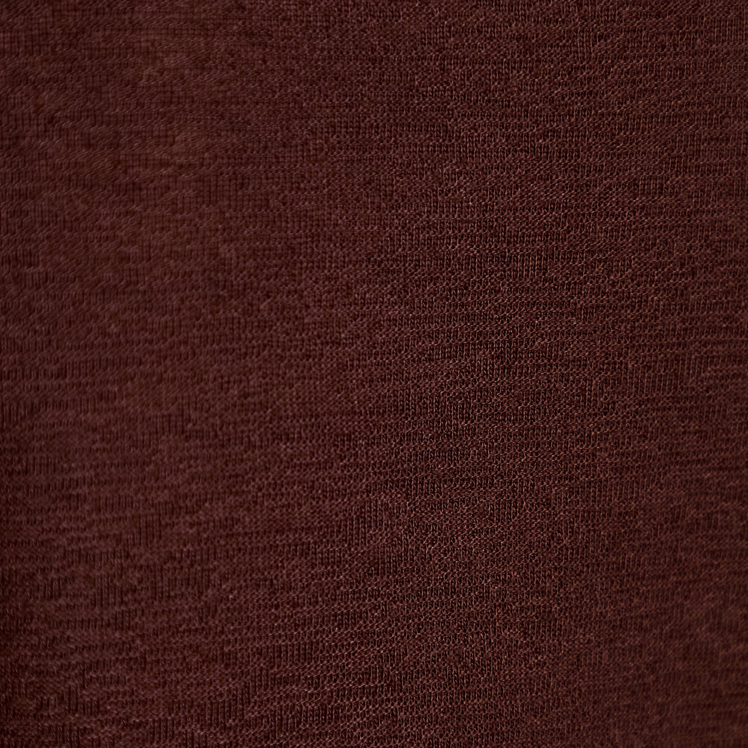 T-shirt macram&eacute; col rond marron fonc&eacute; femme