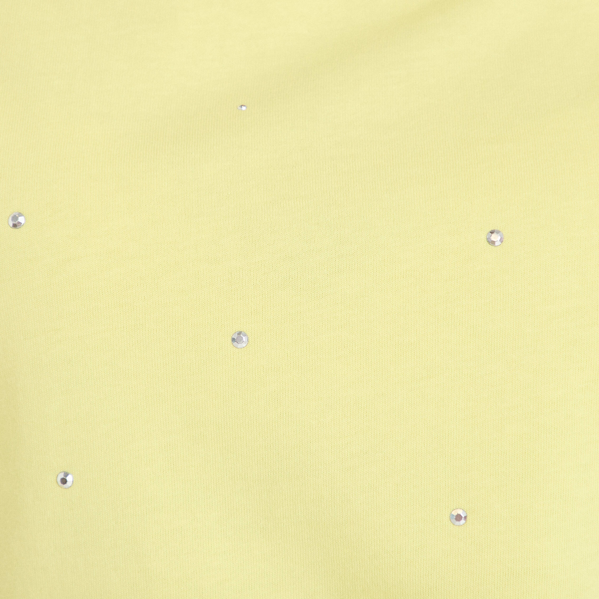 T-shirt col bateau manches courtes jaune citron femme