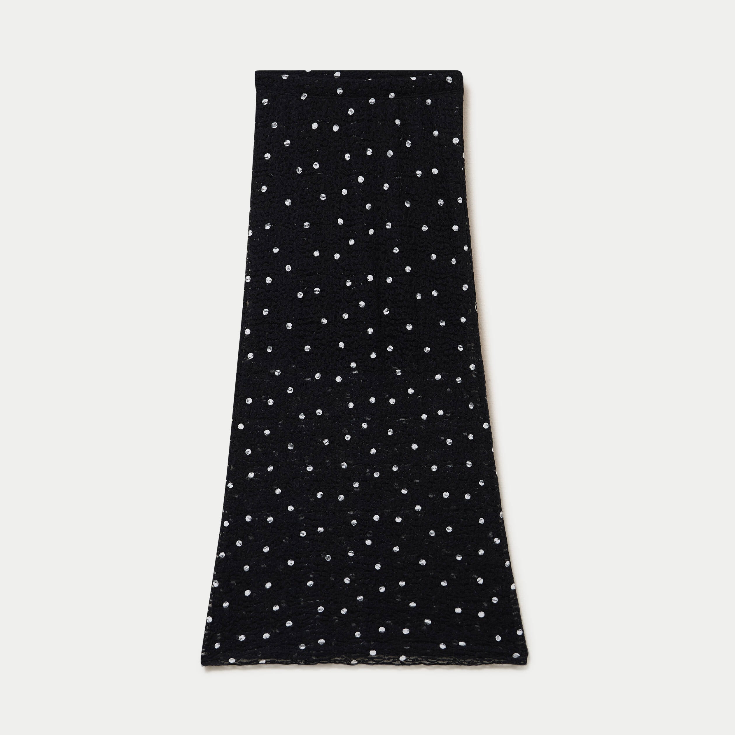 Jupe longue ajust&eacute;e en dentelle noir femme