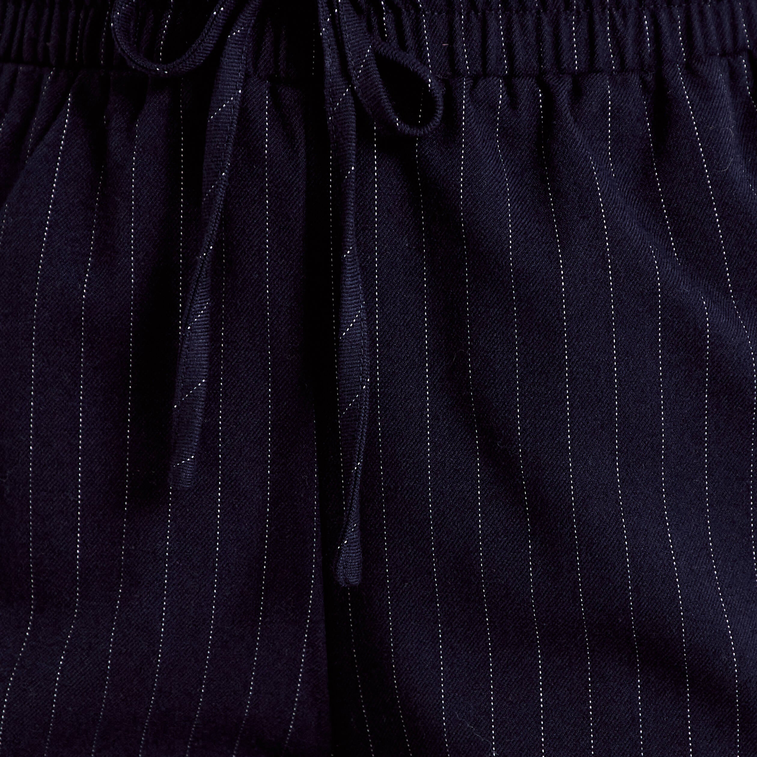 Pantalon large taille standard bleu marine femme