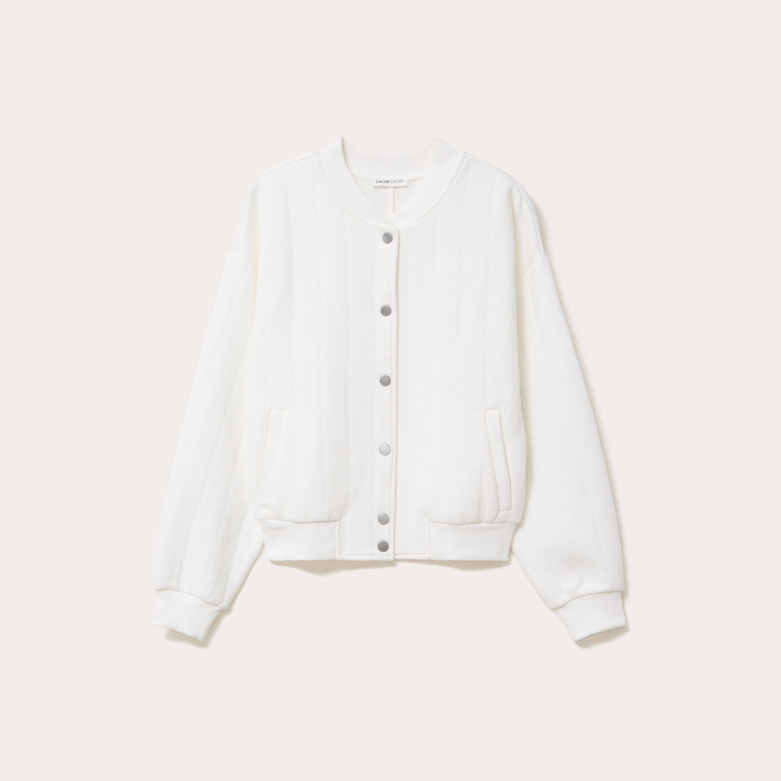 Veste manches longues ecru femme