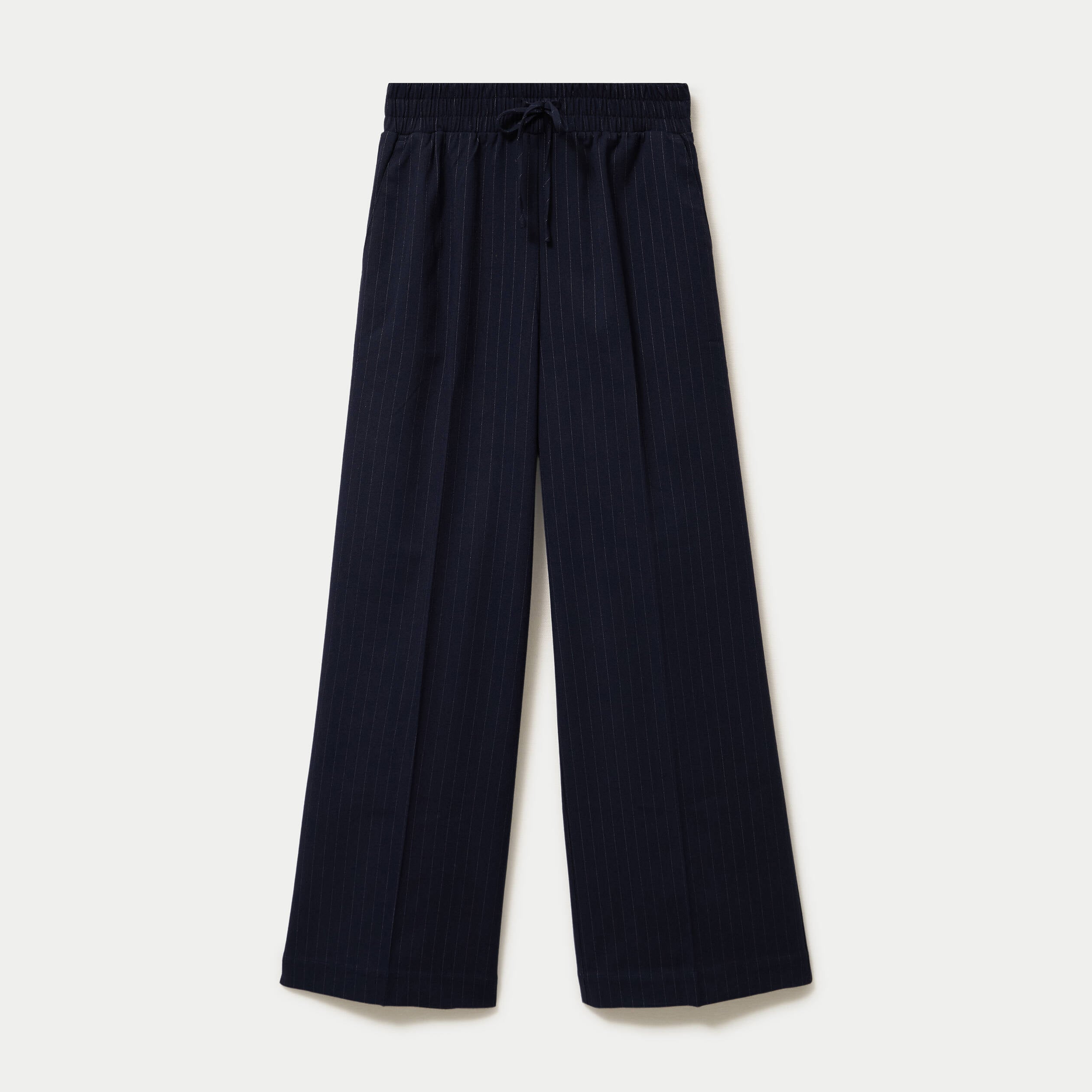 Pantalon bootcut taille standard bleu marine femme