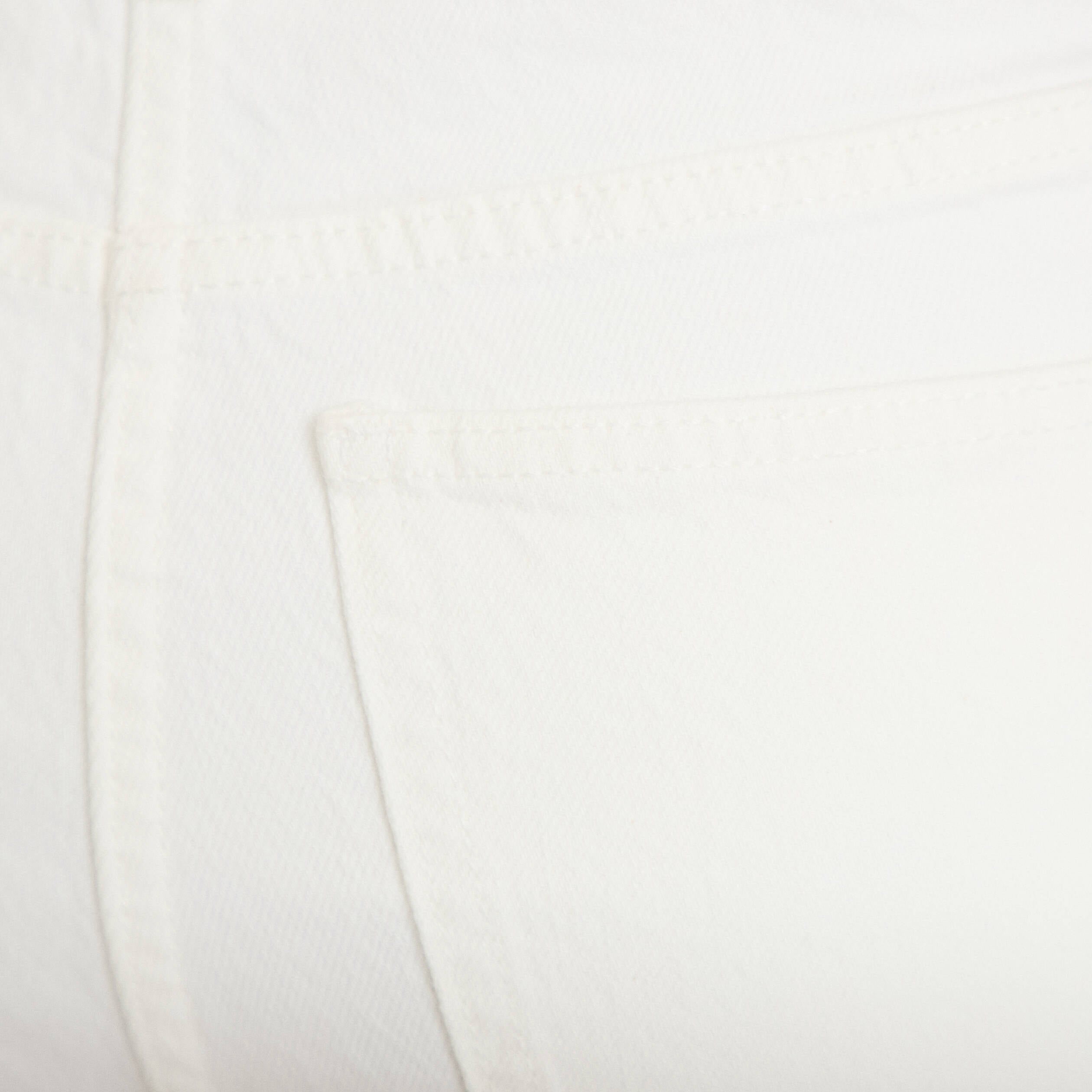 Bermuda en jean denim blanc femme