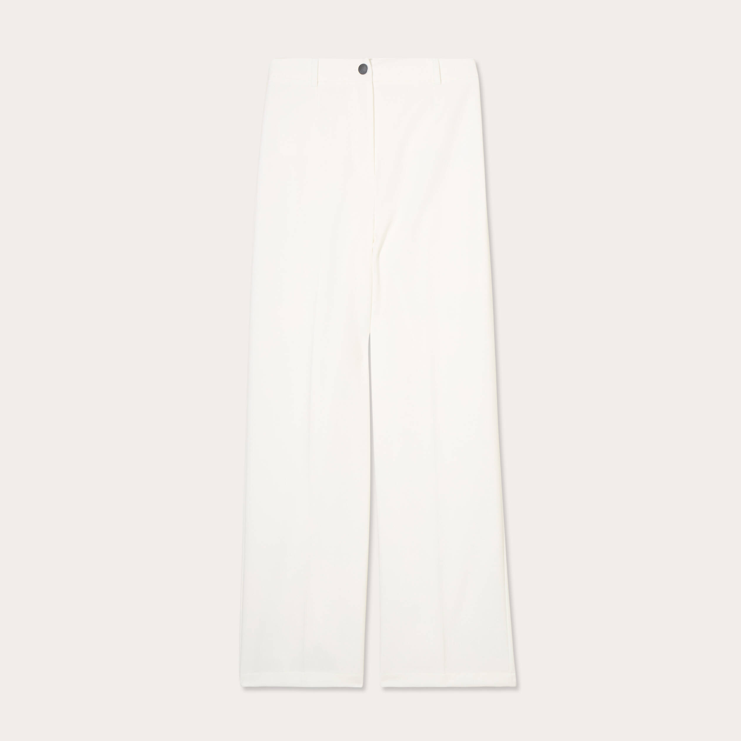 Pantalon city large ecru femme