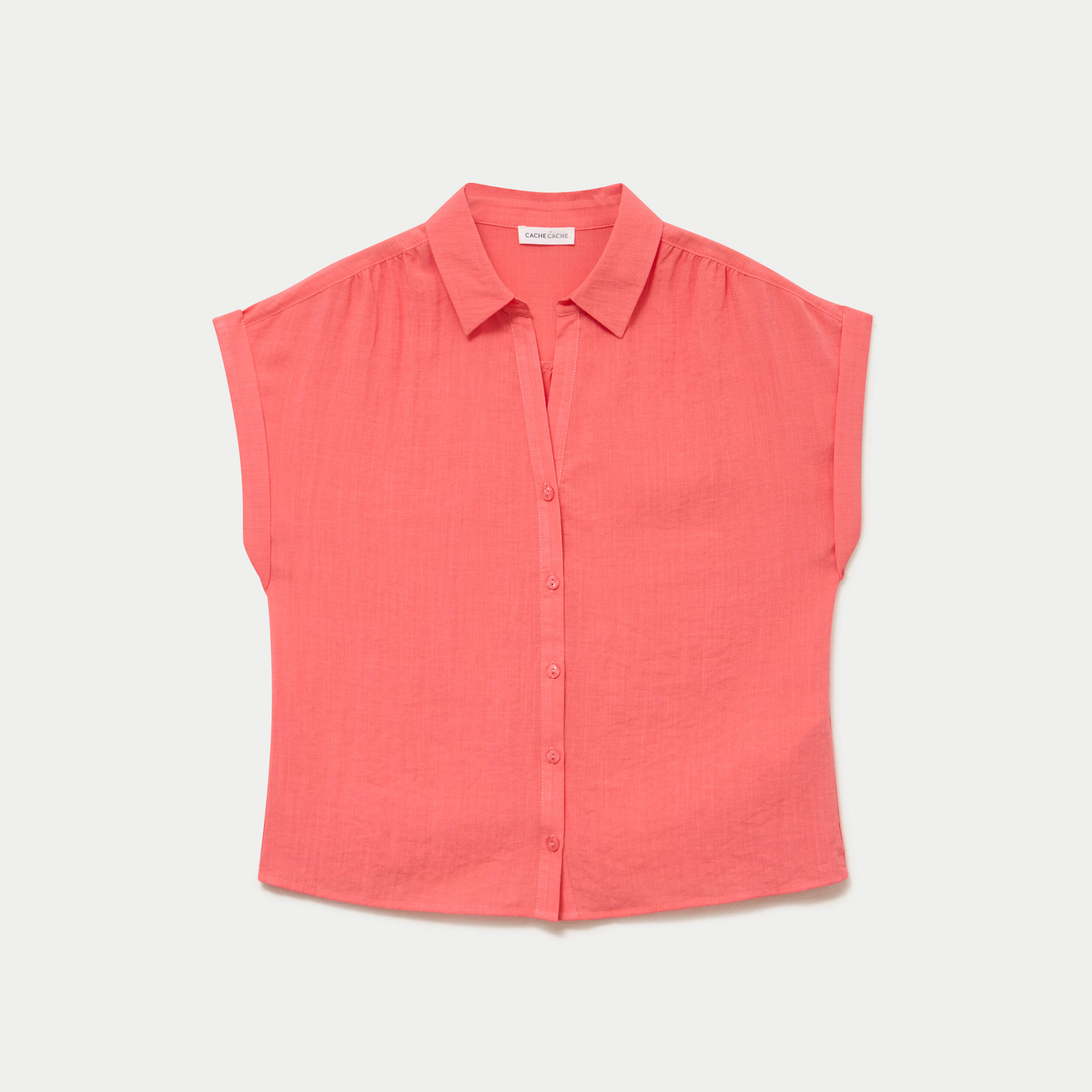 Blouse manches courtes rose femme