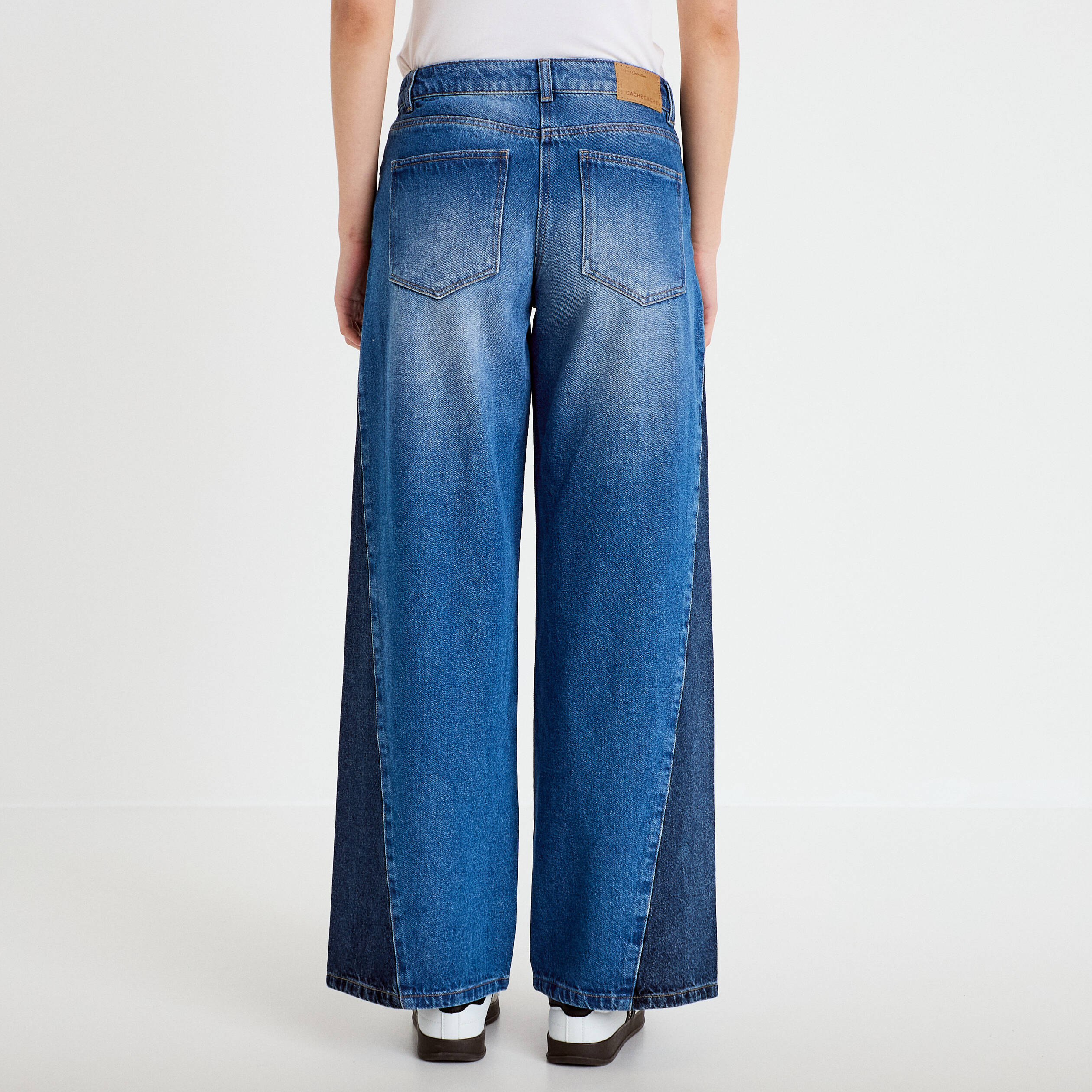 Jean bootcut taille basse denim double stone femme
