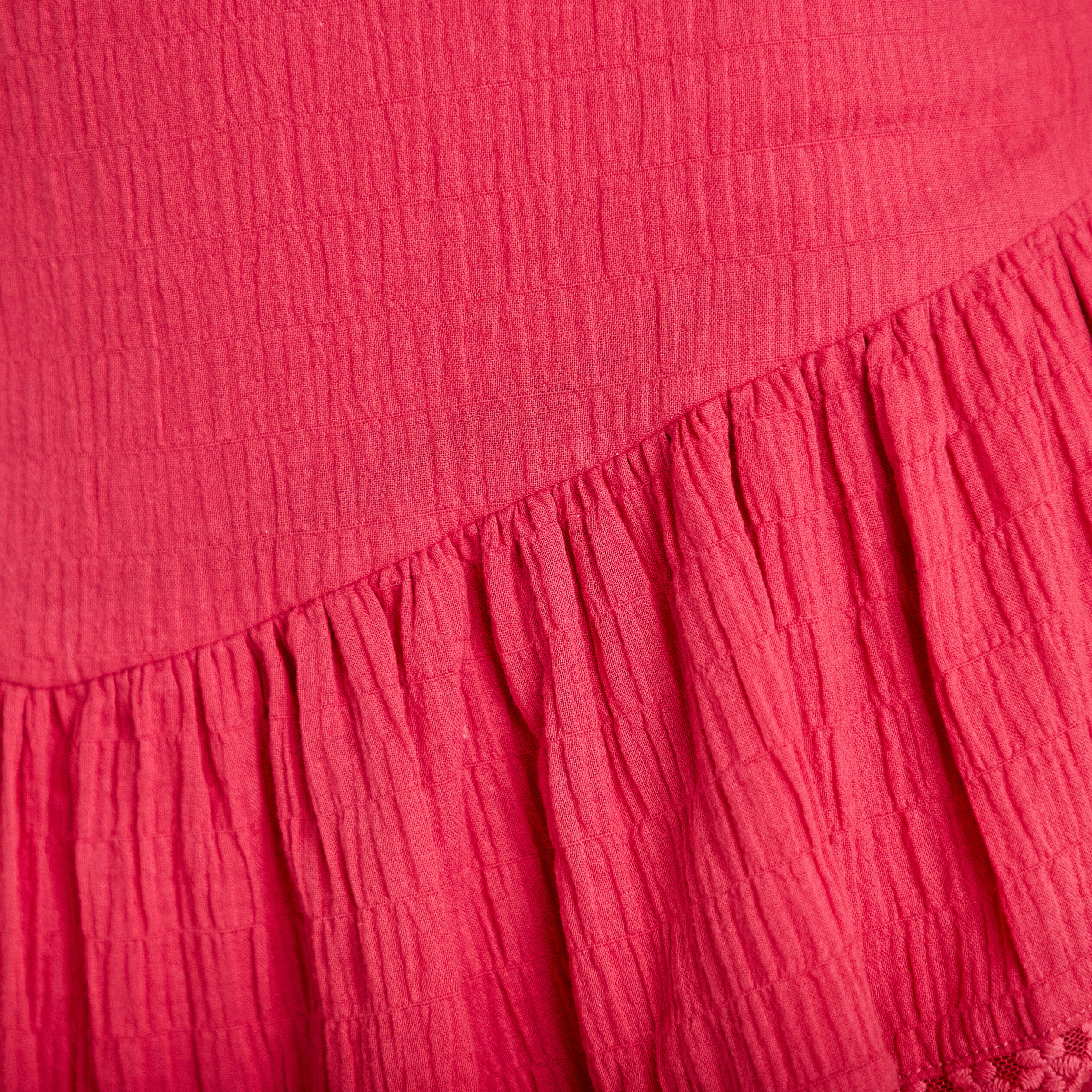 Jupe courte &eacute;vas&eacute;e rose framboise femme