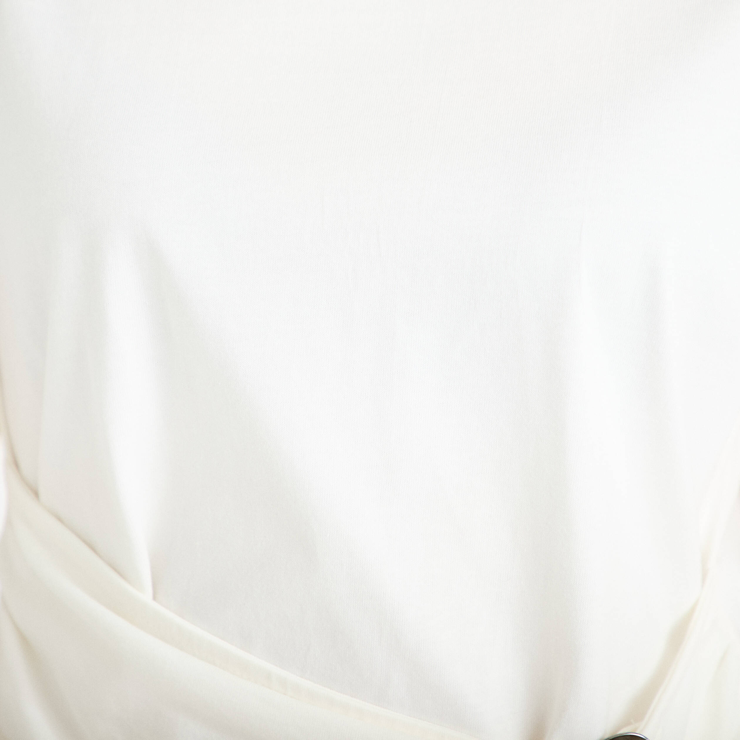 T-shirt ceintur&eacute; ecru femme