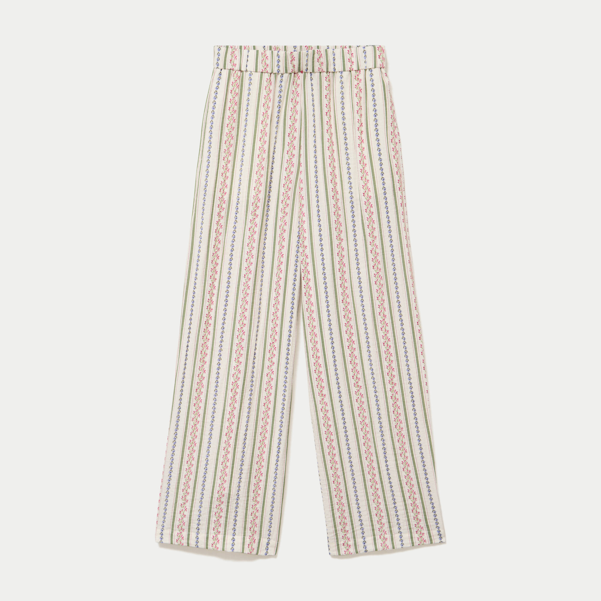 Pantalon coupe large beige femme
