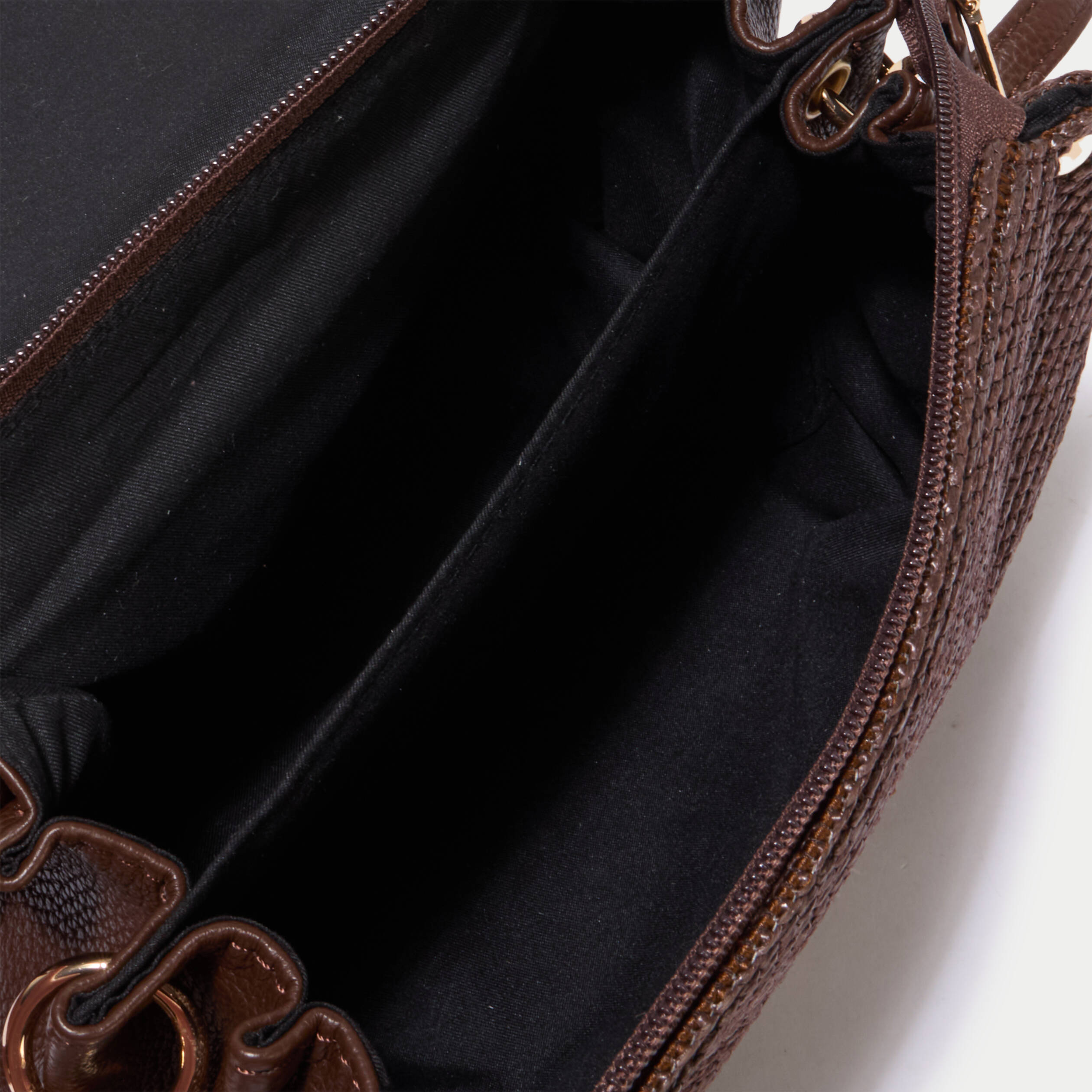 Sac &agrave; rabats marron femme