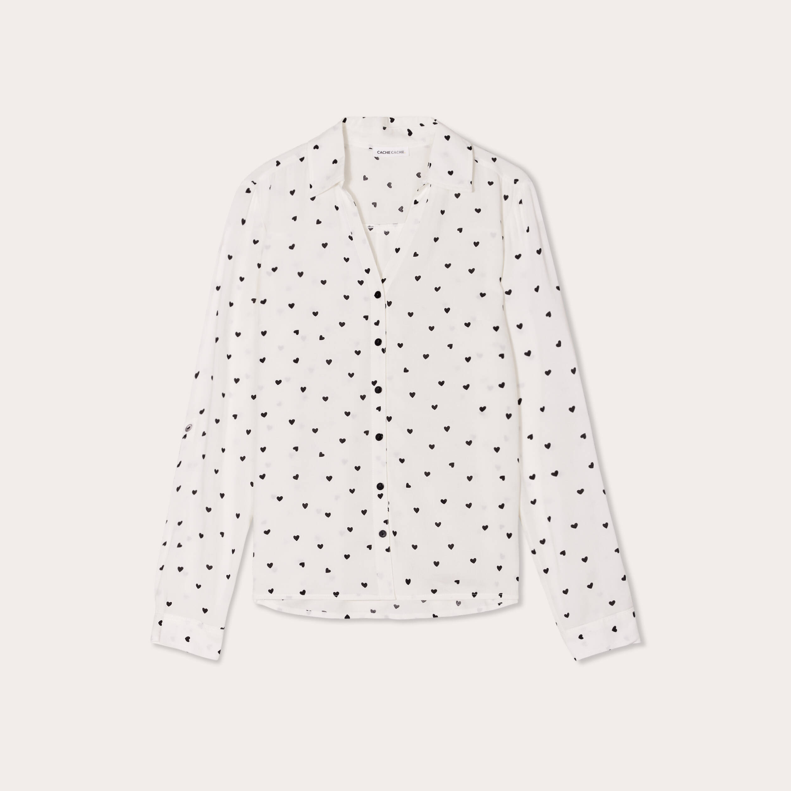 Chemise manches longues blanc femme