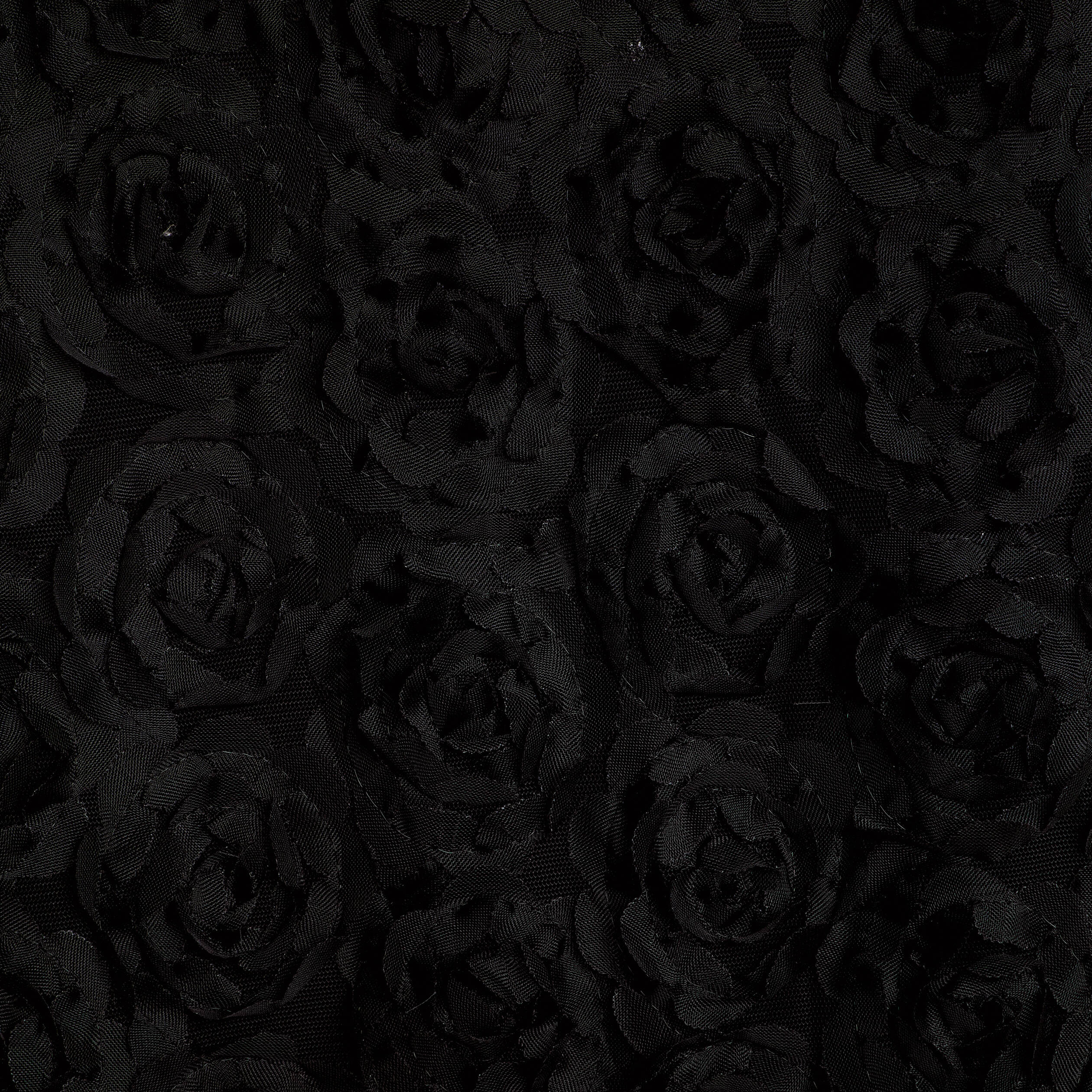 Robe droite motif floral en relief noir femme