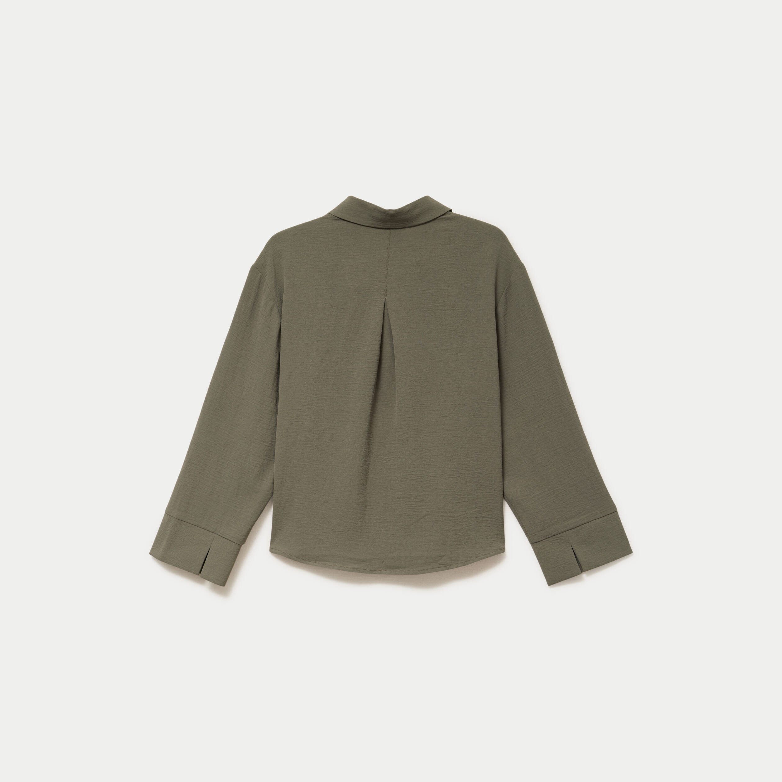 Blouse manches longues vert kaki femme