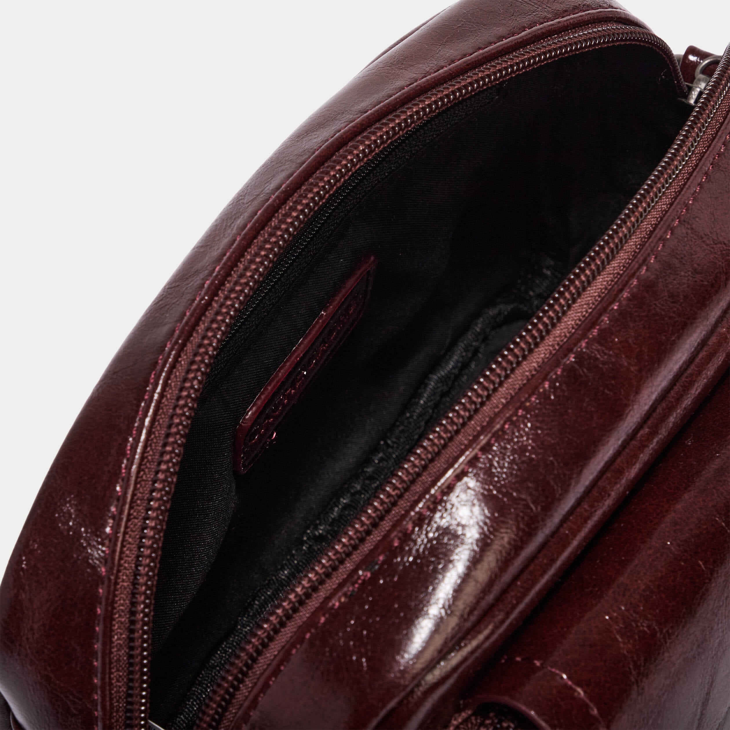 Sac aspect daim bordeaux femme