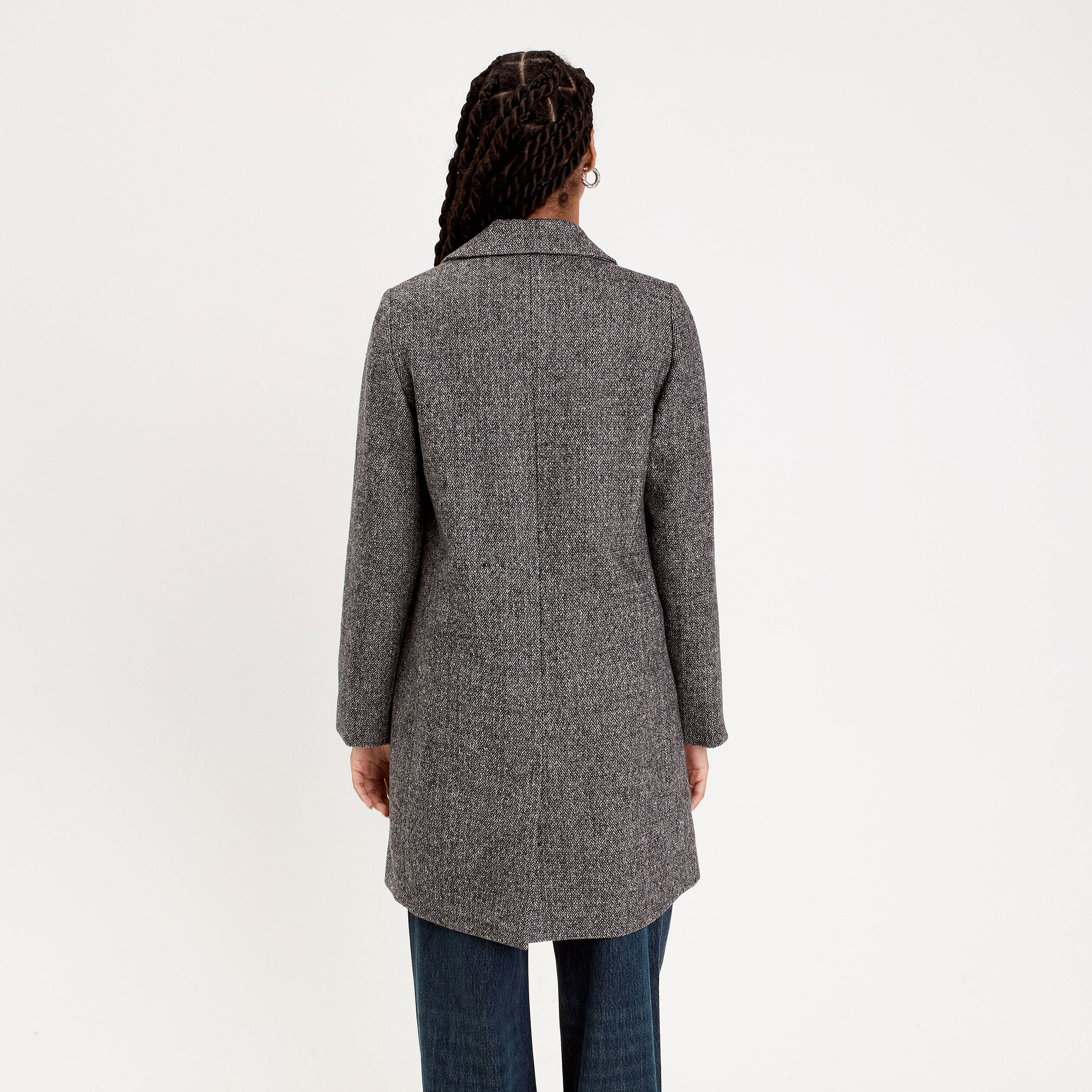 Manteau Zara Ajusté Couleur Crème - Taille M, Longueur Hanches, Neuf Sans étiquettes
