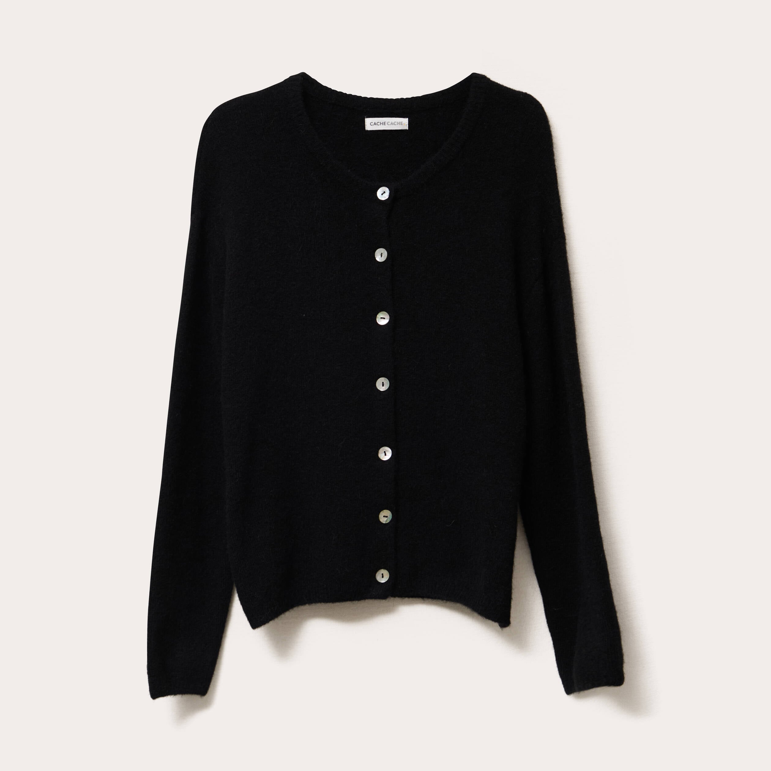 Gilet manches longues noir femme