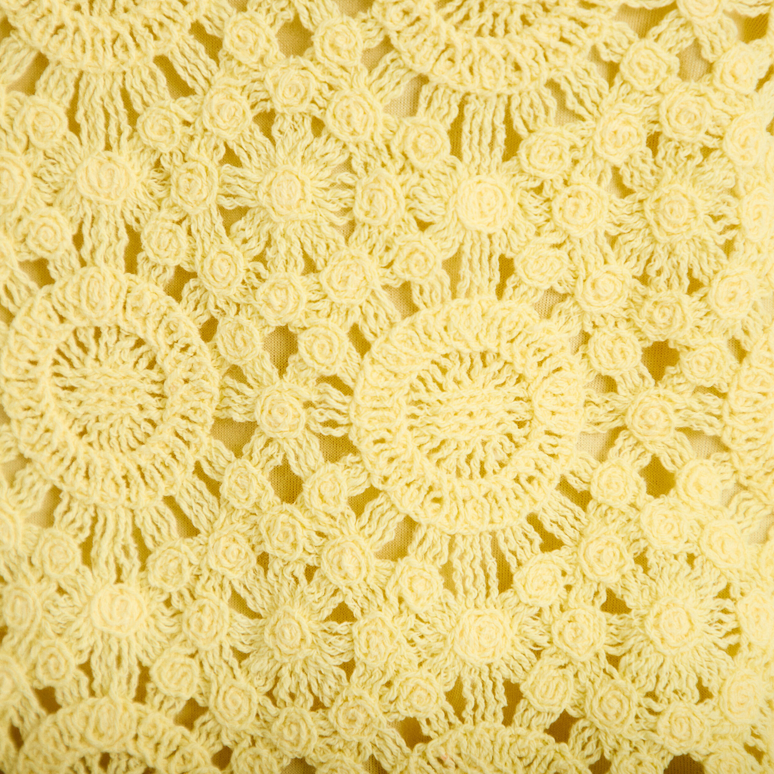 D&eacute;bardeur effet crochet jaune clair femme