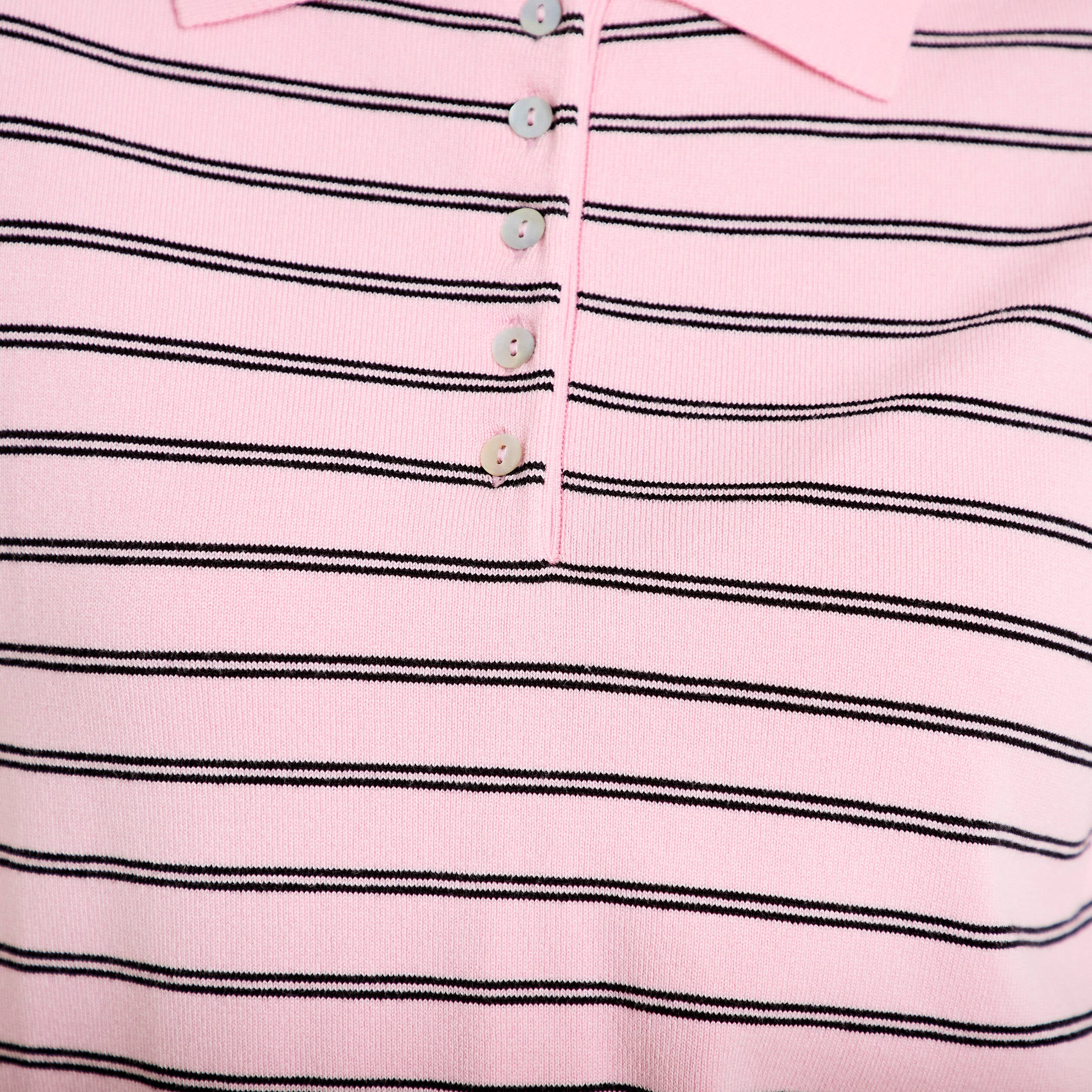 Polo manches courtes col chemise rose femme