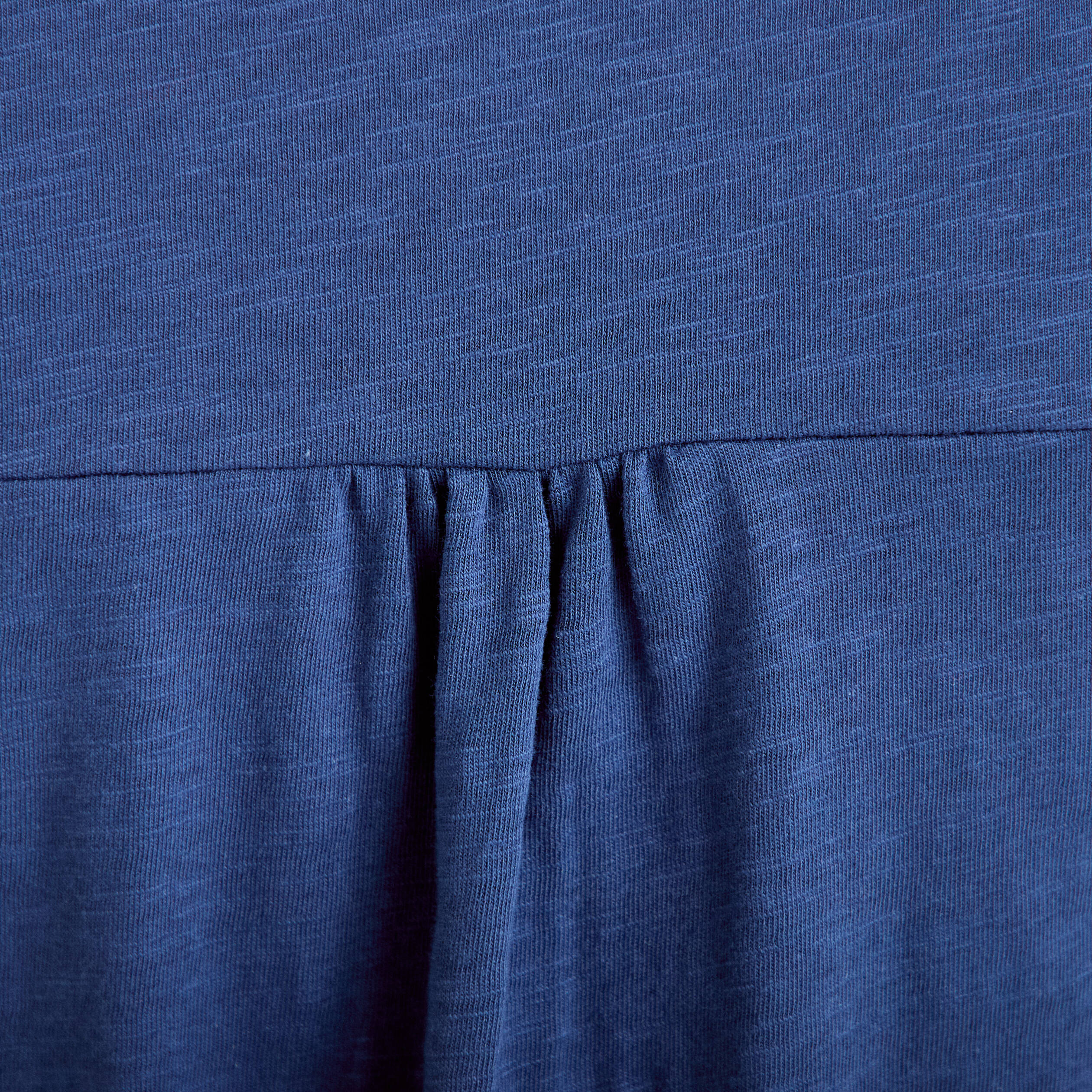 T-shirt boutonn&eacute; sur le devant bleu fonc&eacute; femme