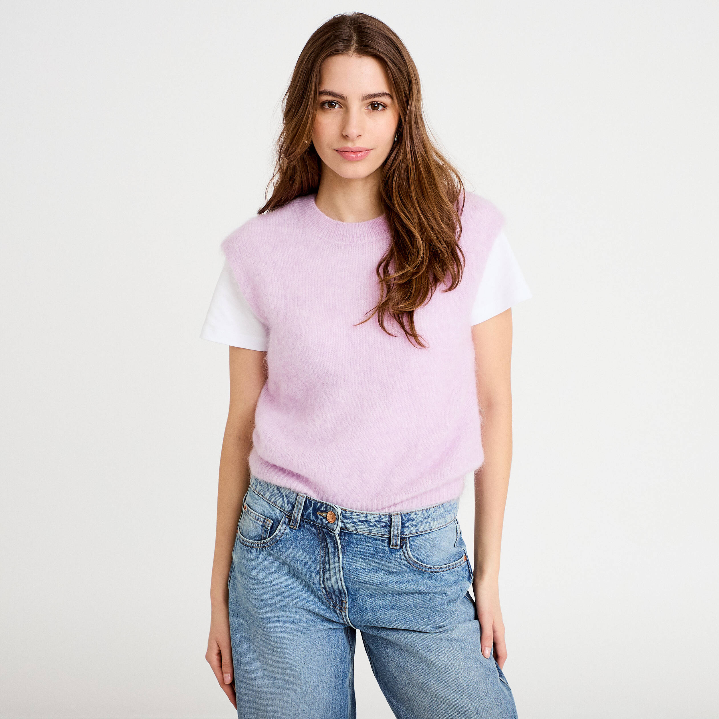 Pull sans manches parme femme