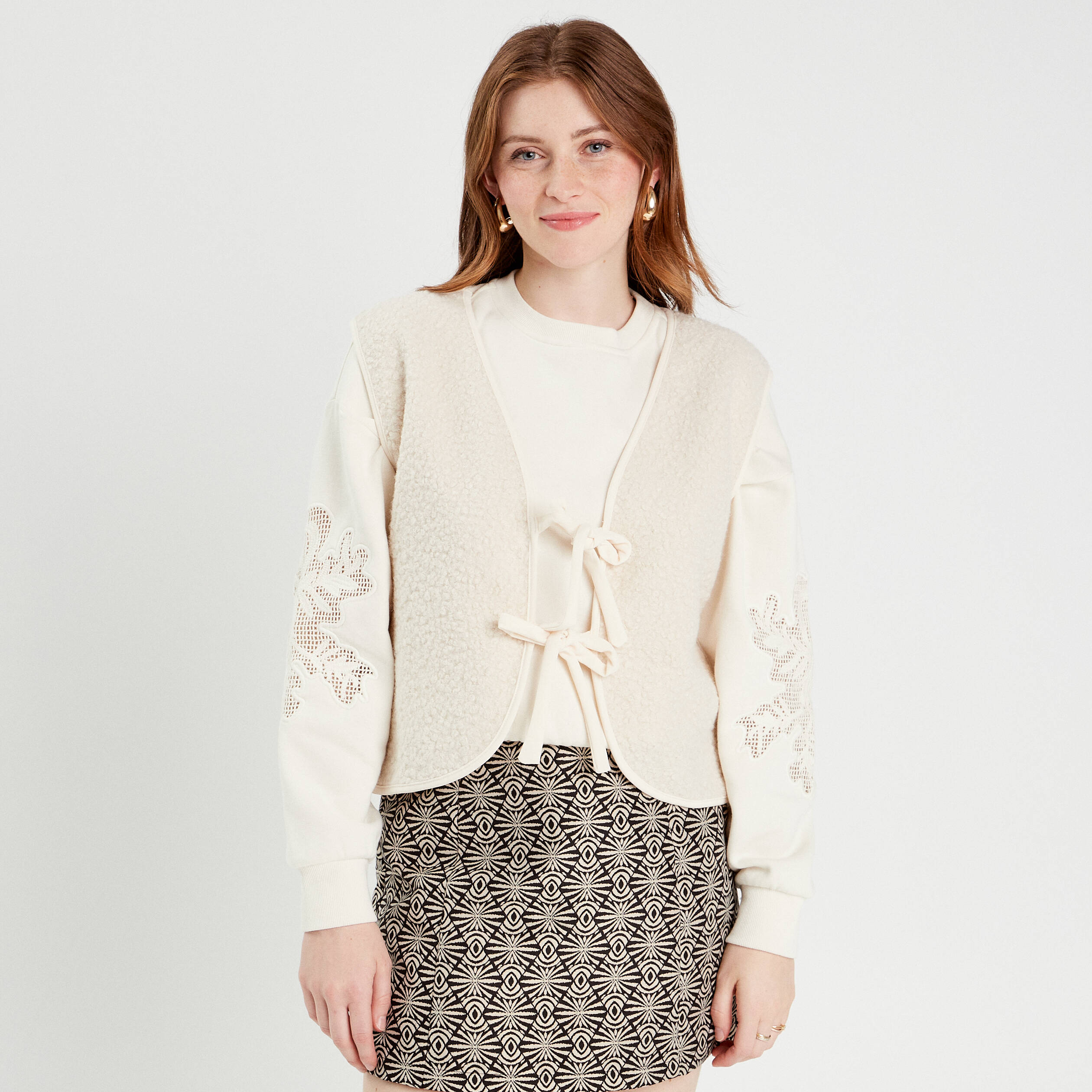 Gilet Sans Manches Femme CMTOP - Polaire à Col Montant Zippé - Chaud Et Doux - Automne/Hiver - Poches Pratiques