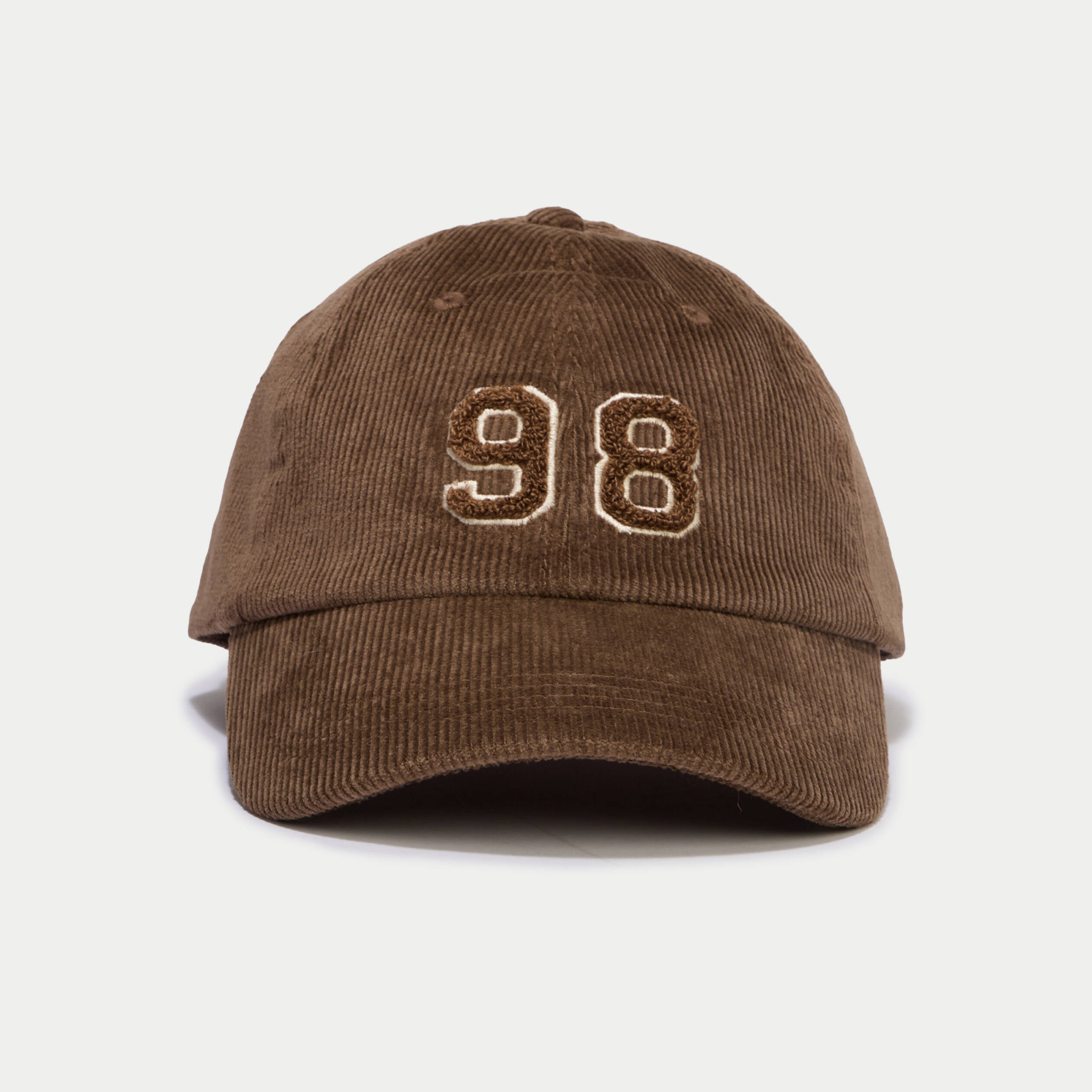 Casquette en velours marron fonc&eacute; femme