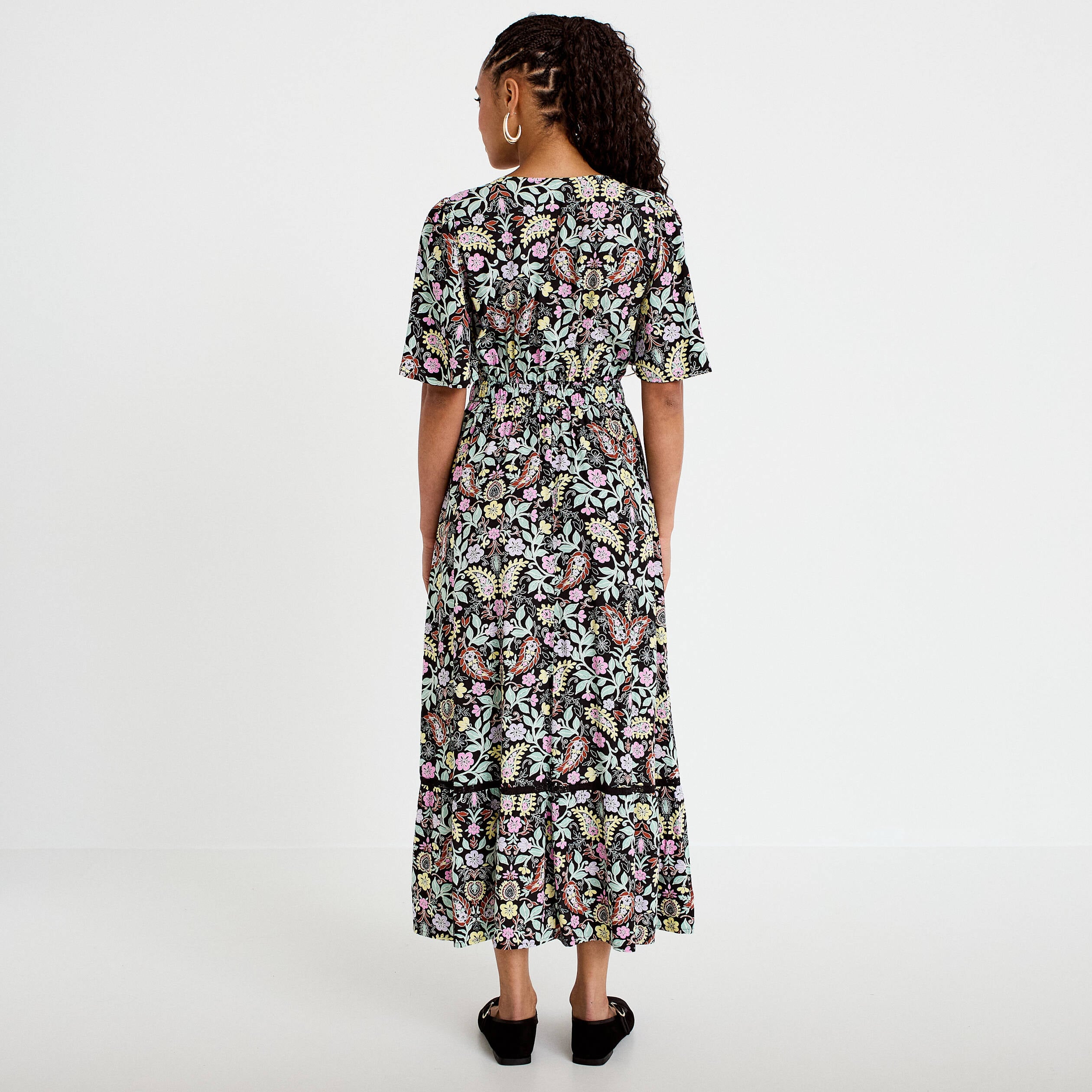 Robe &eacute;vas&eacute;e noir femme