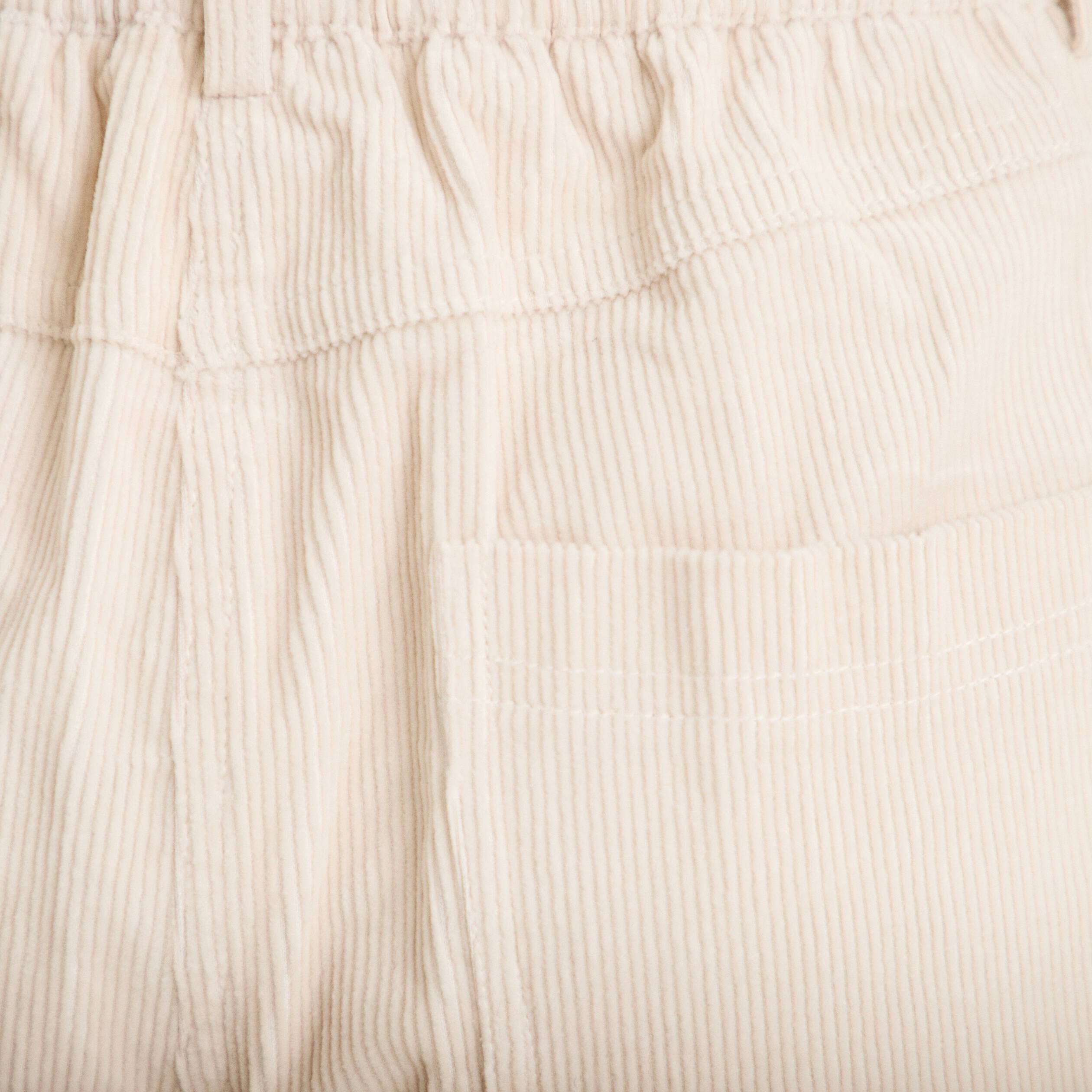 Pantalon barrel ceinture amovible ecru femme