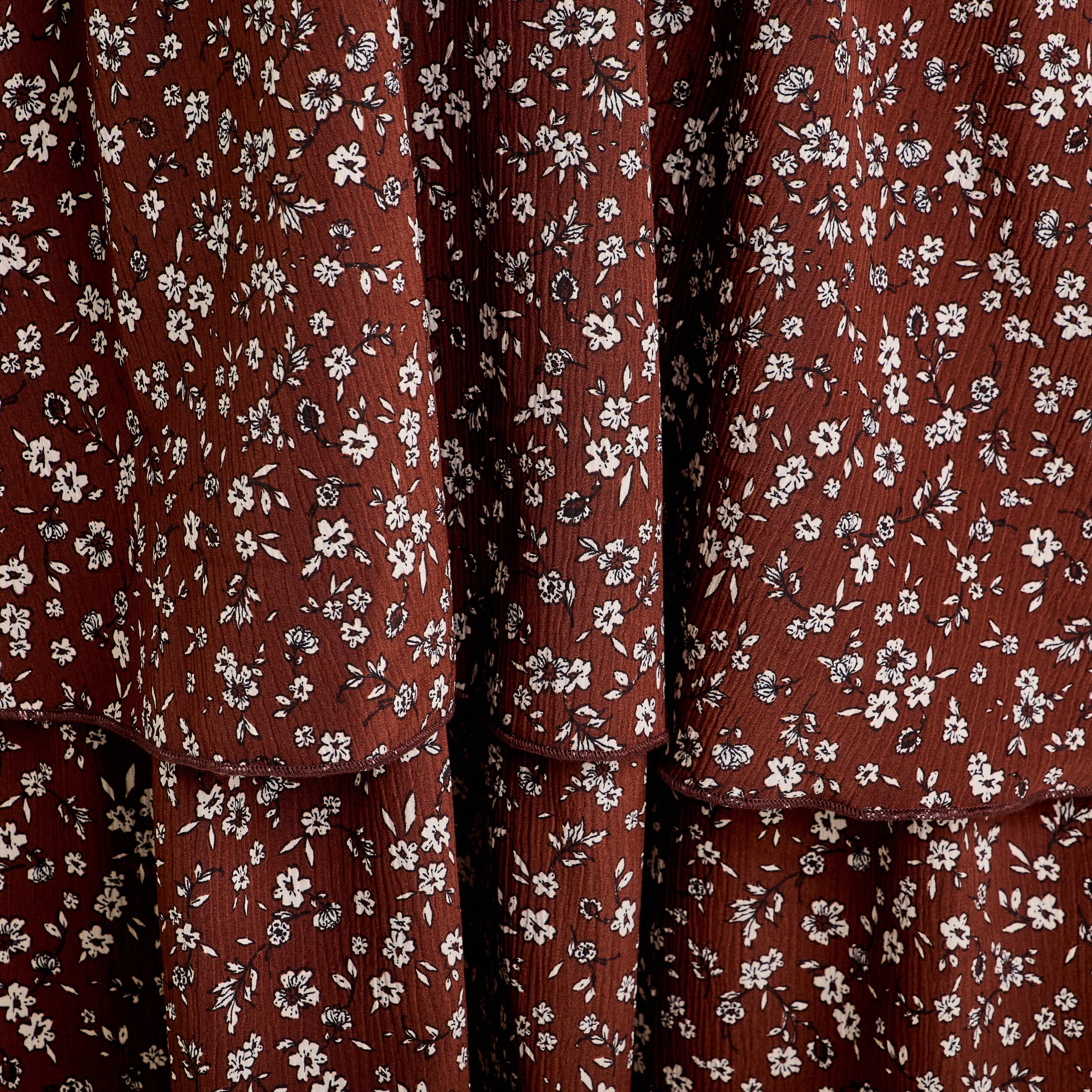 Robe &eacute;vas&eacute;e manches 3/4 marron chocolat femme