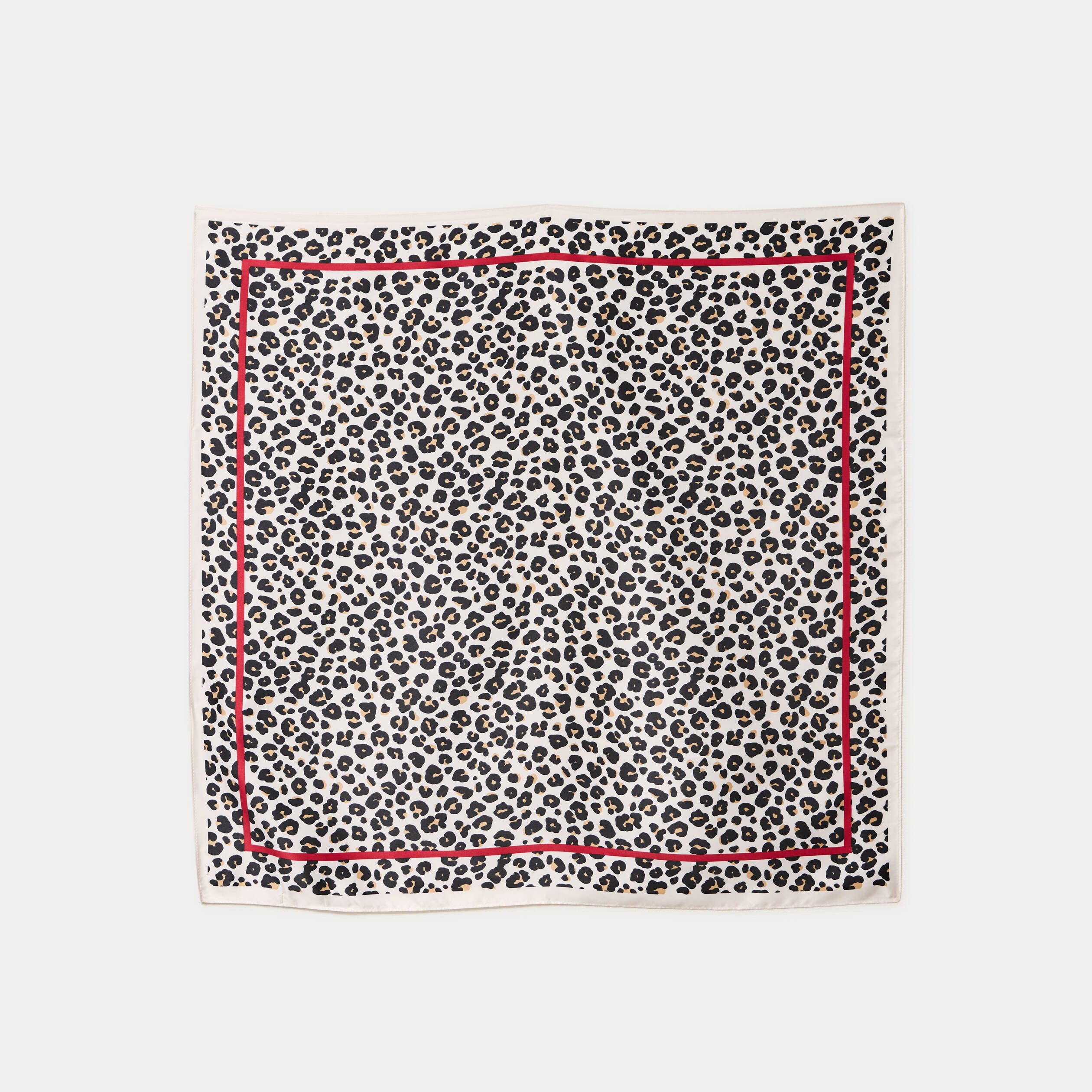 Foulard carr&eacute; satin ecru femme