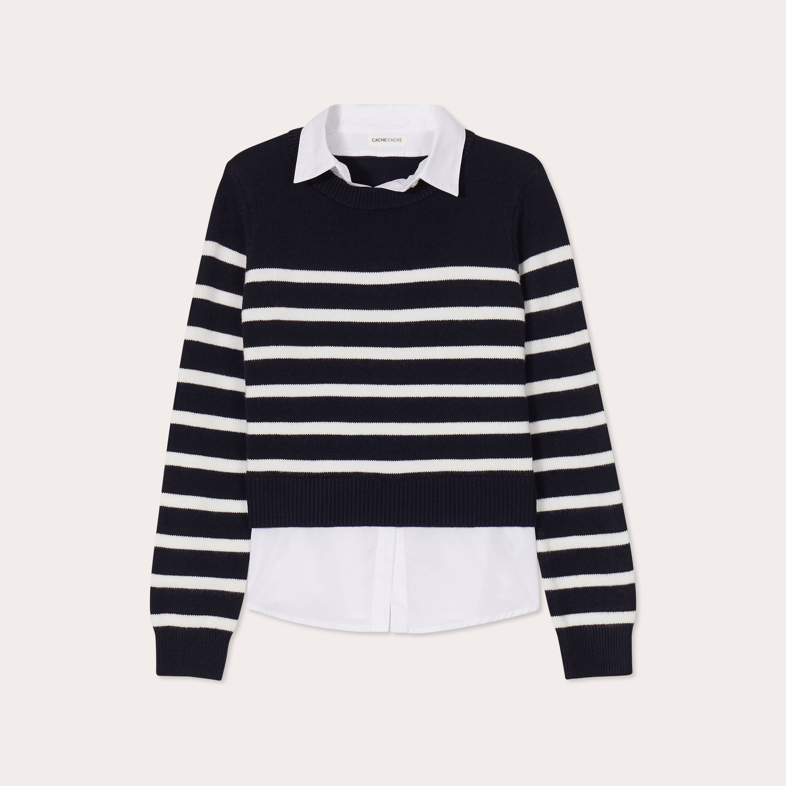Pull Allaitement Maternity Esprit à Rayures - Manches Longues 100% Coton Pour Femme Enceinte Et Allaitement