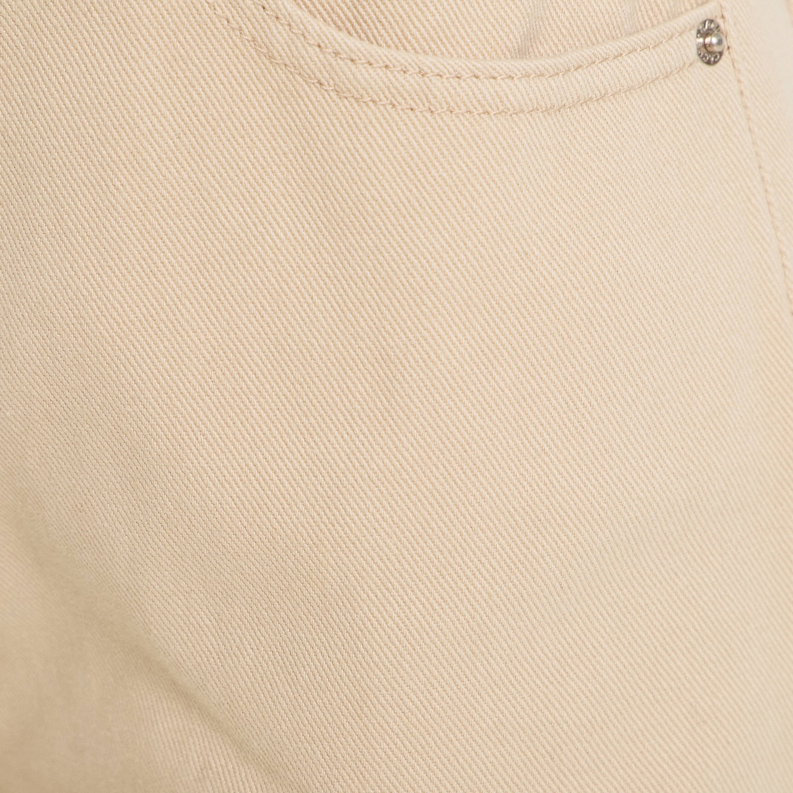 Jean wide leg taille haute beige femme