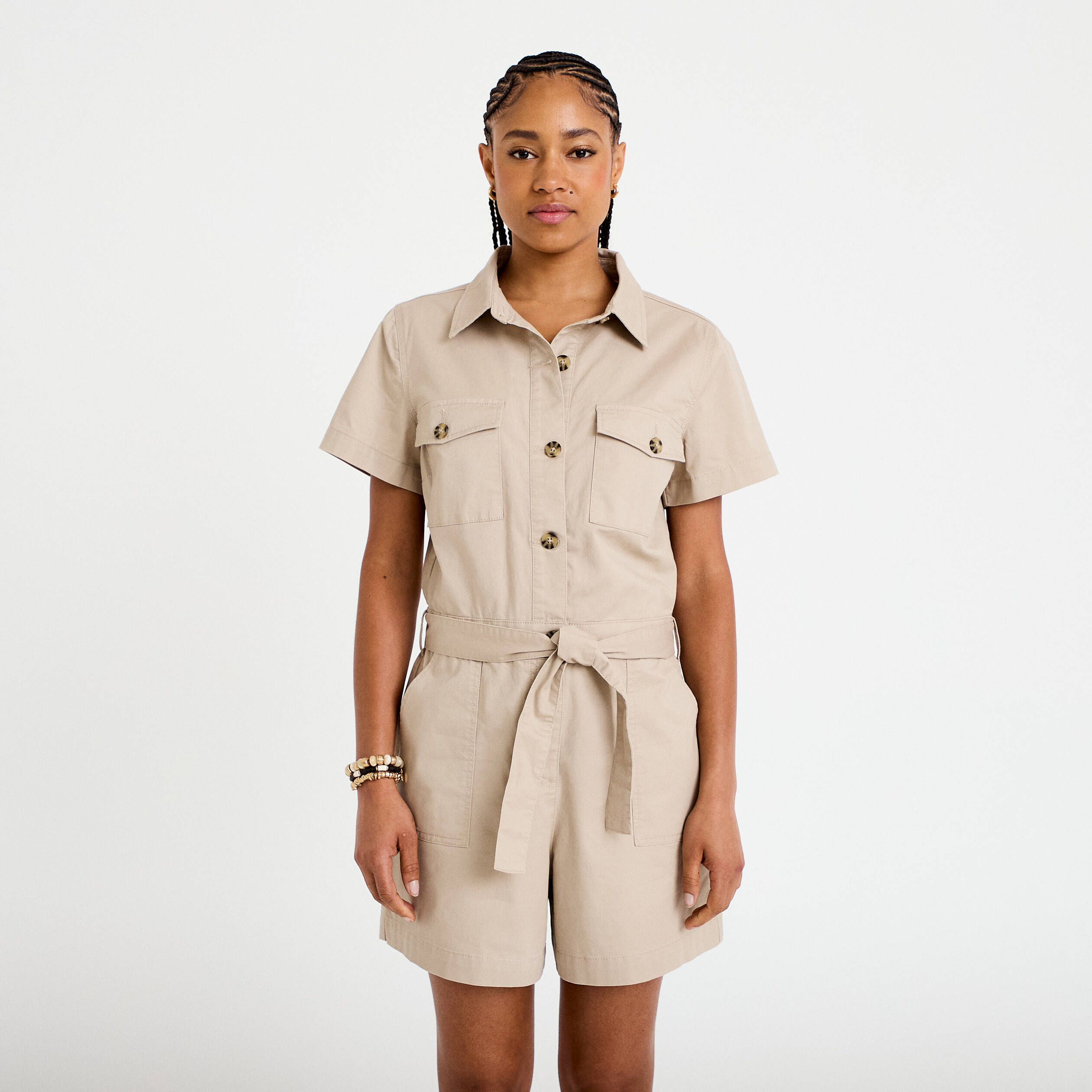 Combishort beige femme