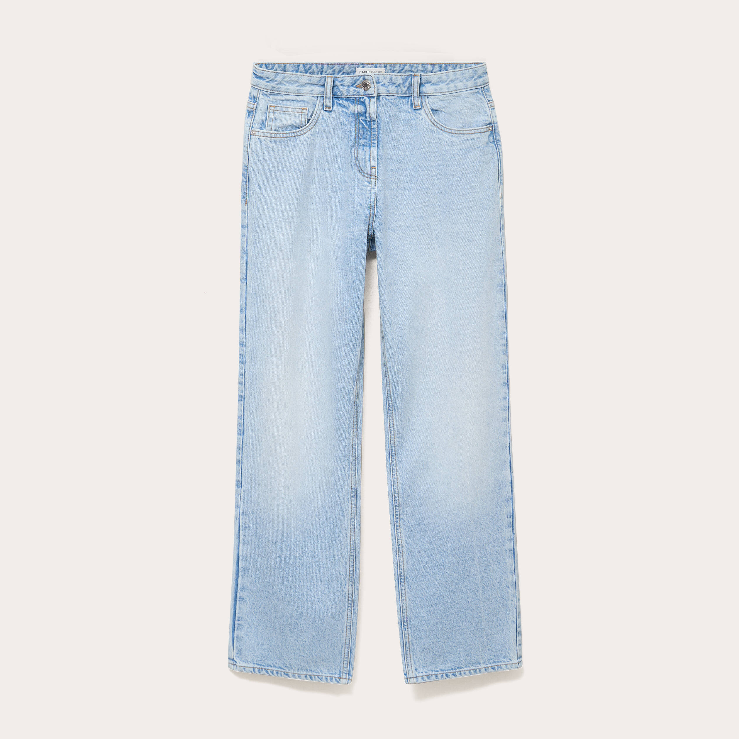 Jeans droit 5 poches denim triple stone femme