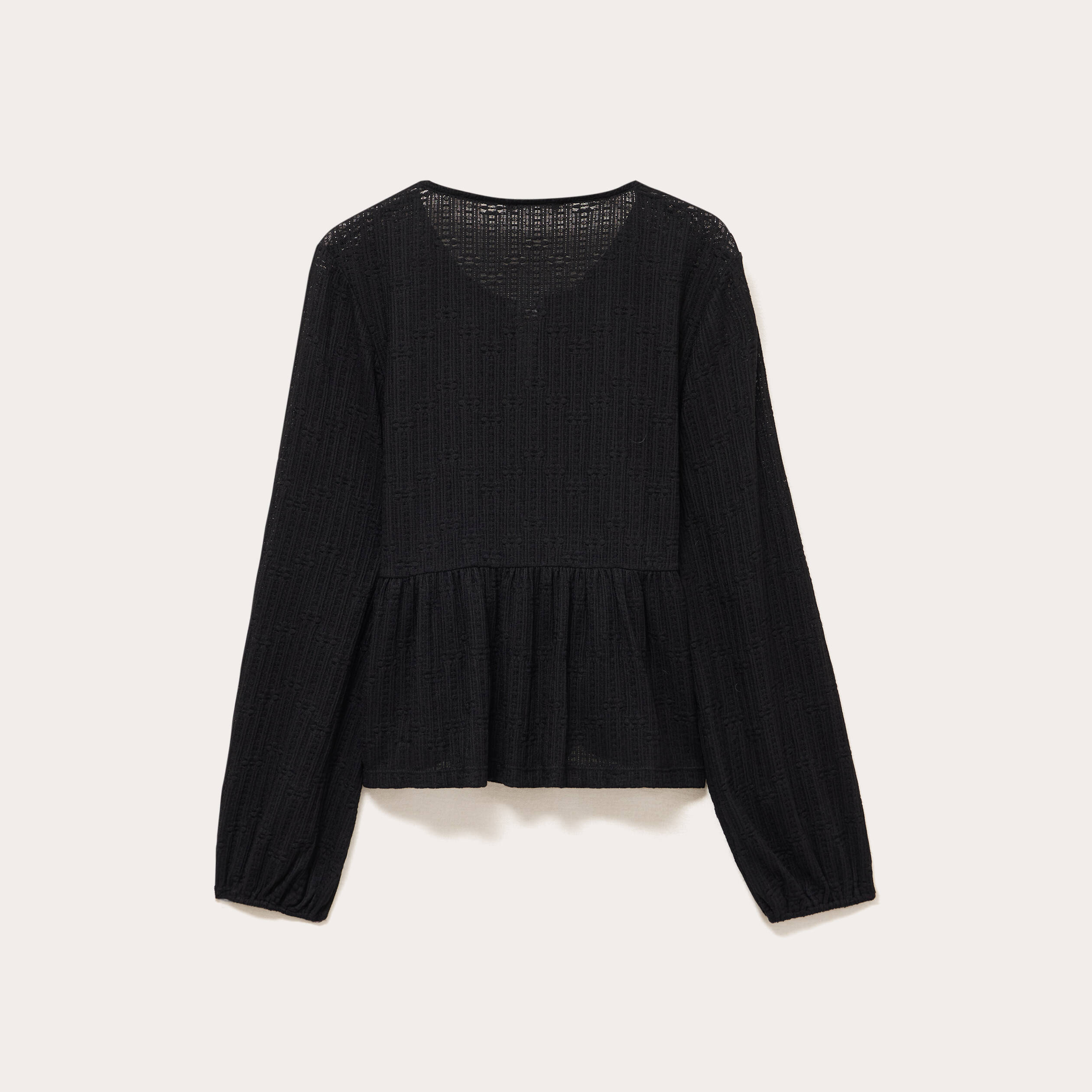 Blouse noeuds contrast&eacute;s noir femme