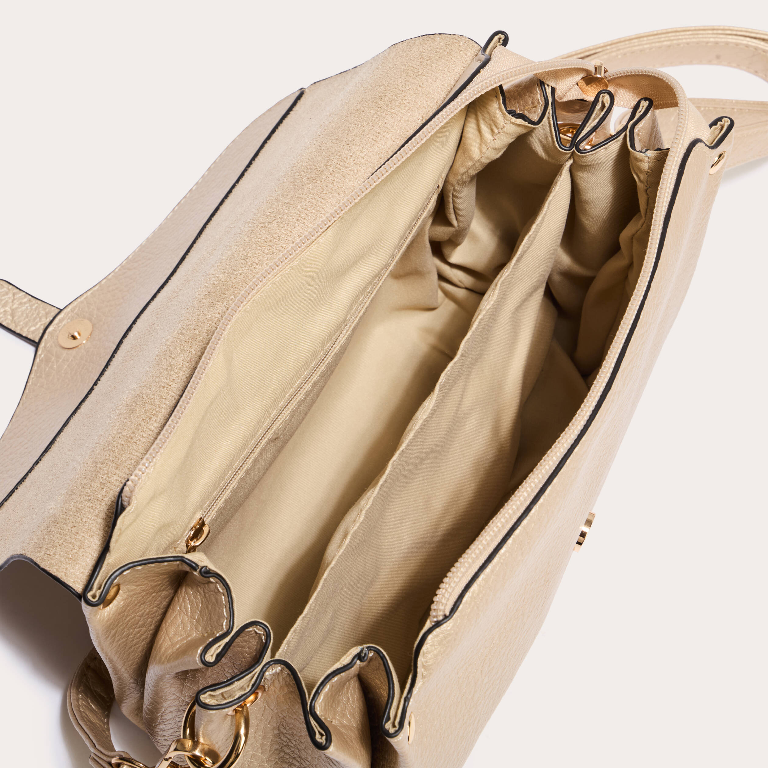 Sac similicuir couleur or femme