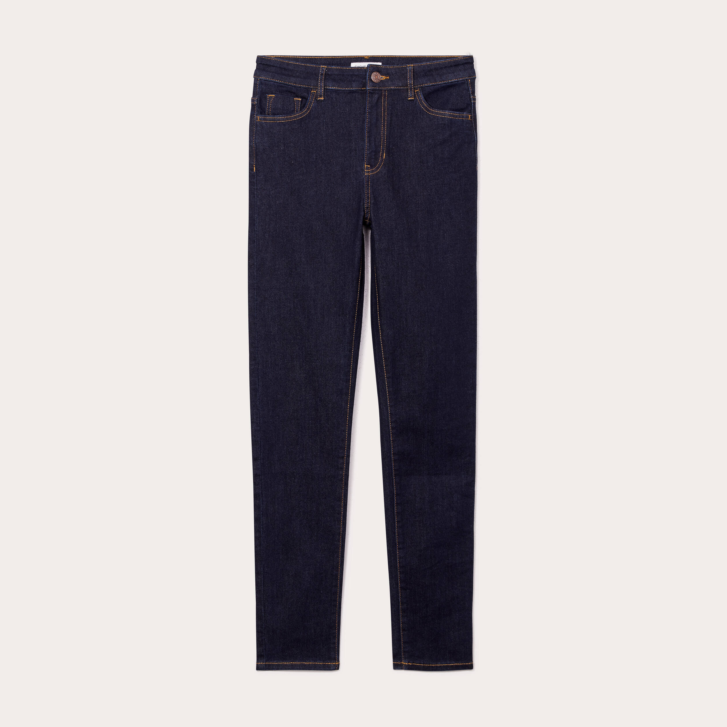 Jeans slim 5 poches denim brut femme