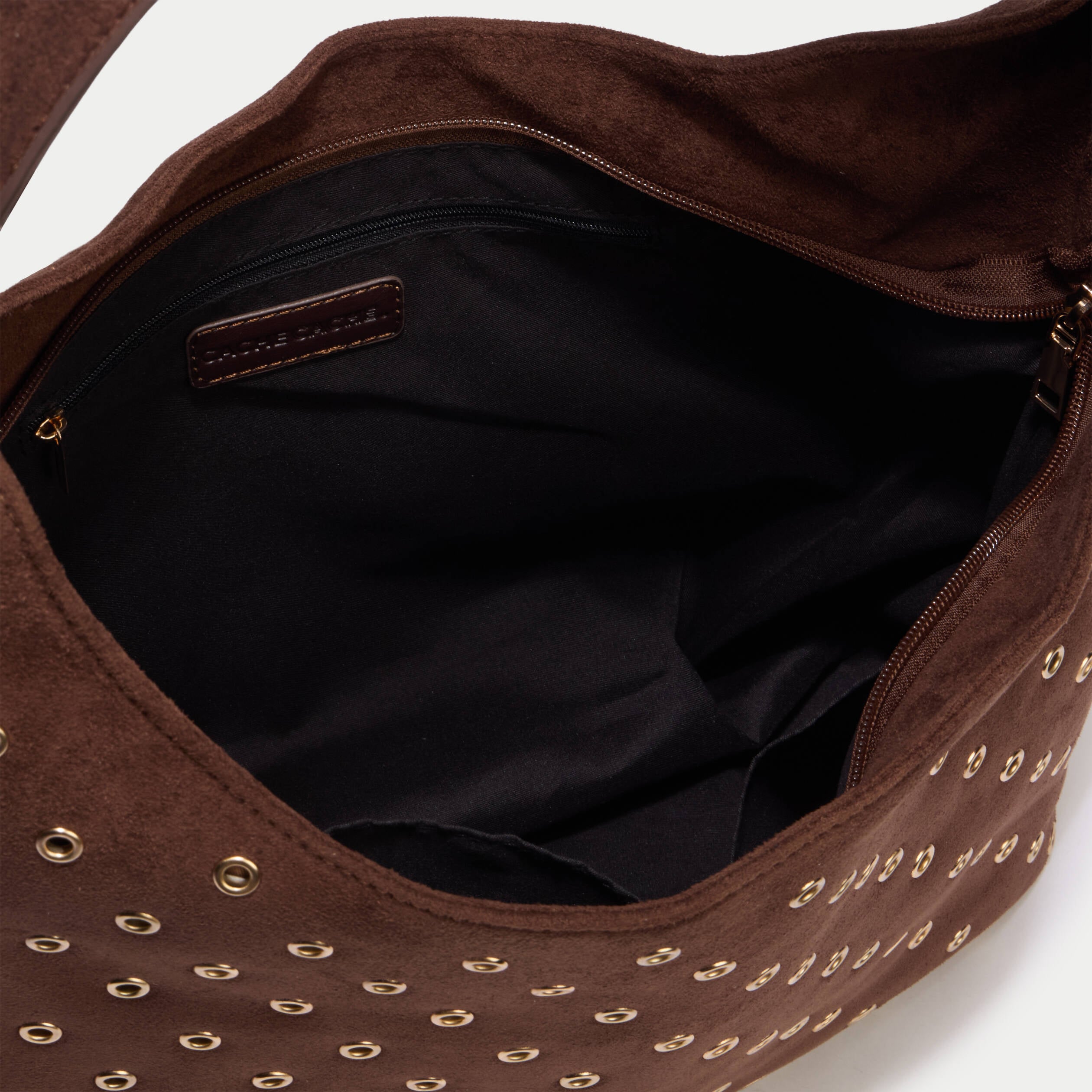 Sac aspect daim marron femme