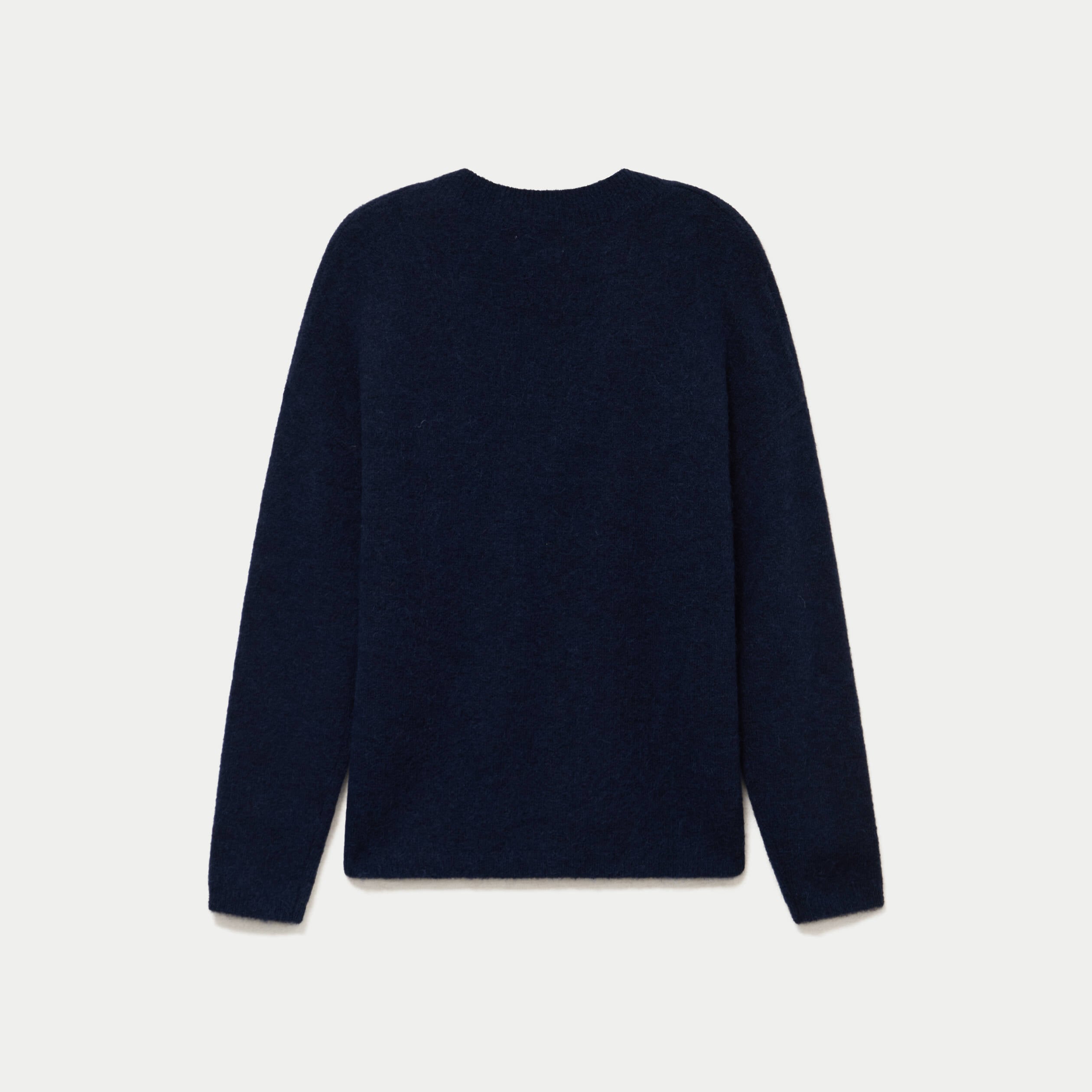 Pull col v manches longues bleu marine femme