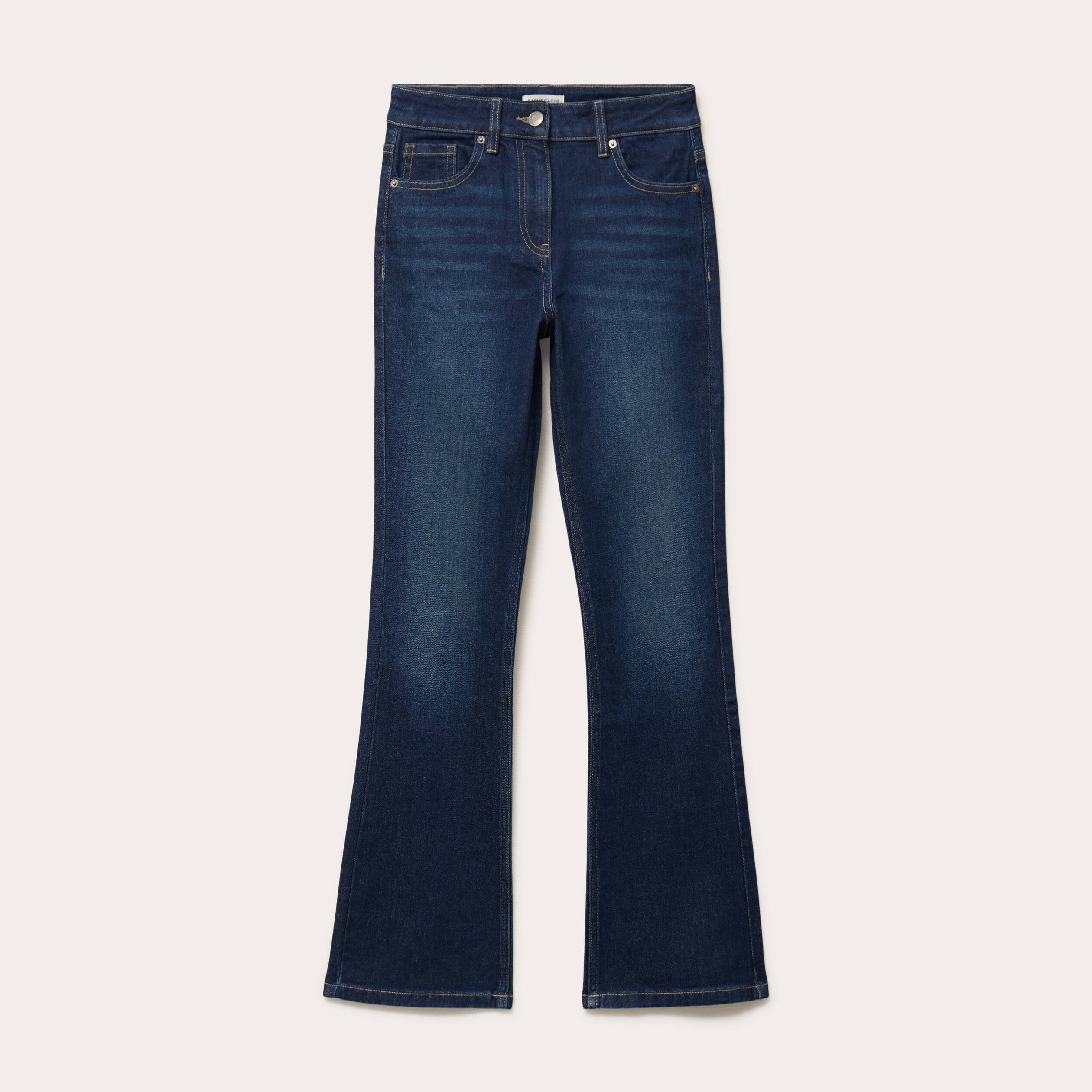 Jeans flare denim stone femme