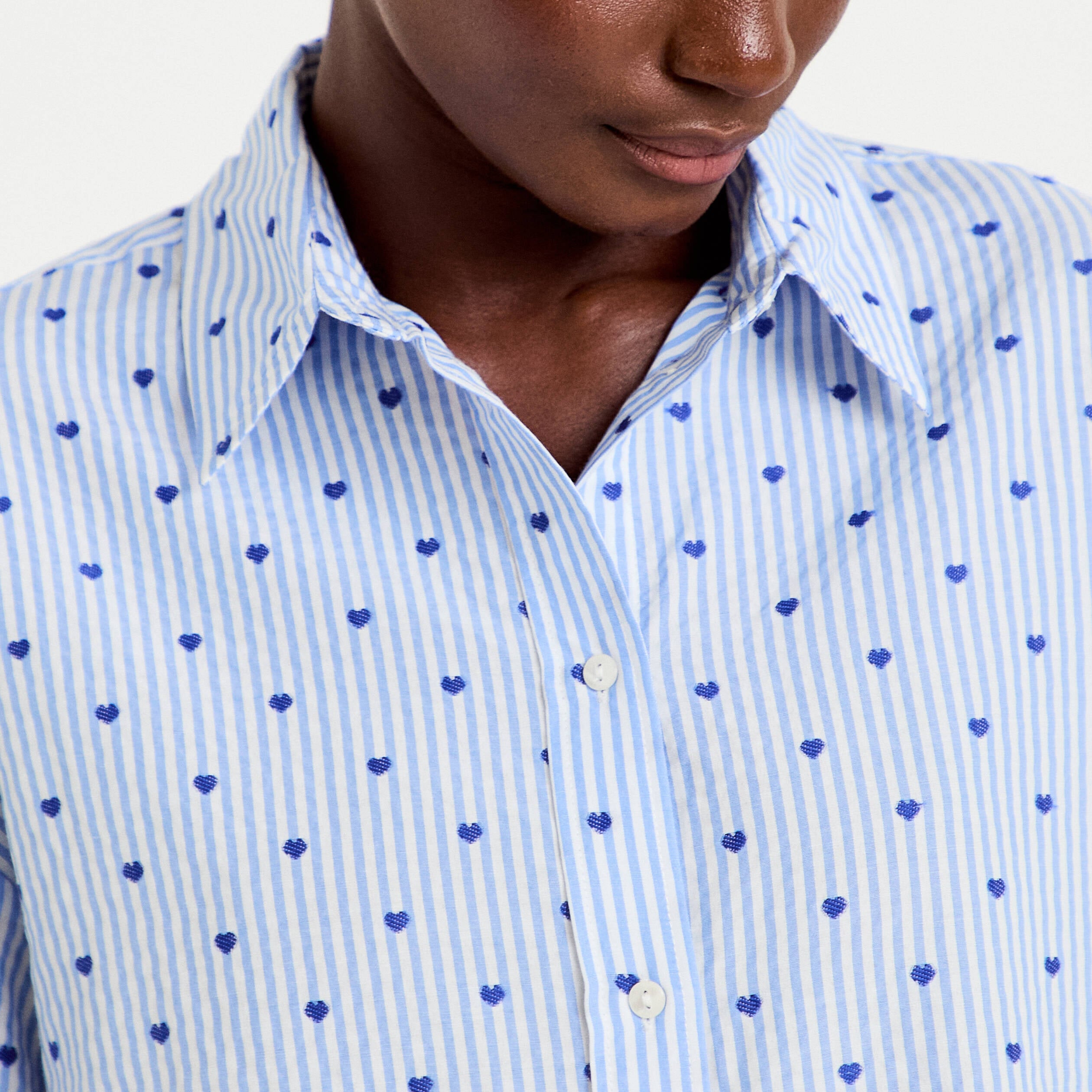Chemise oversize manches longues bleu femme